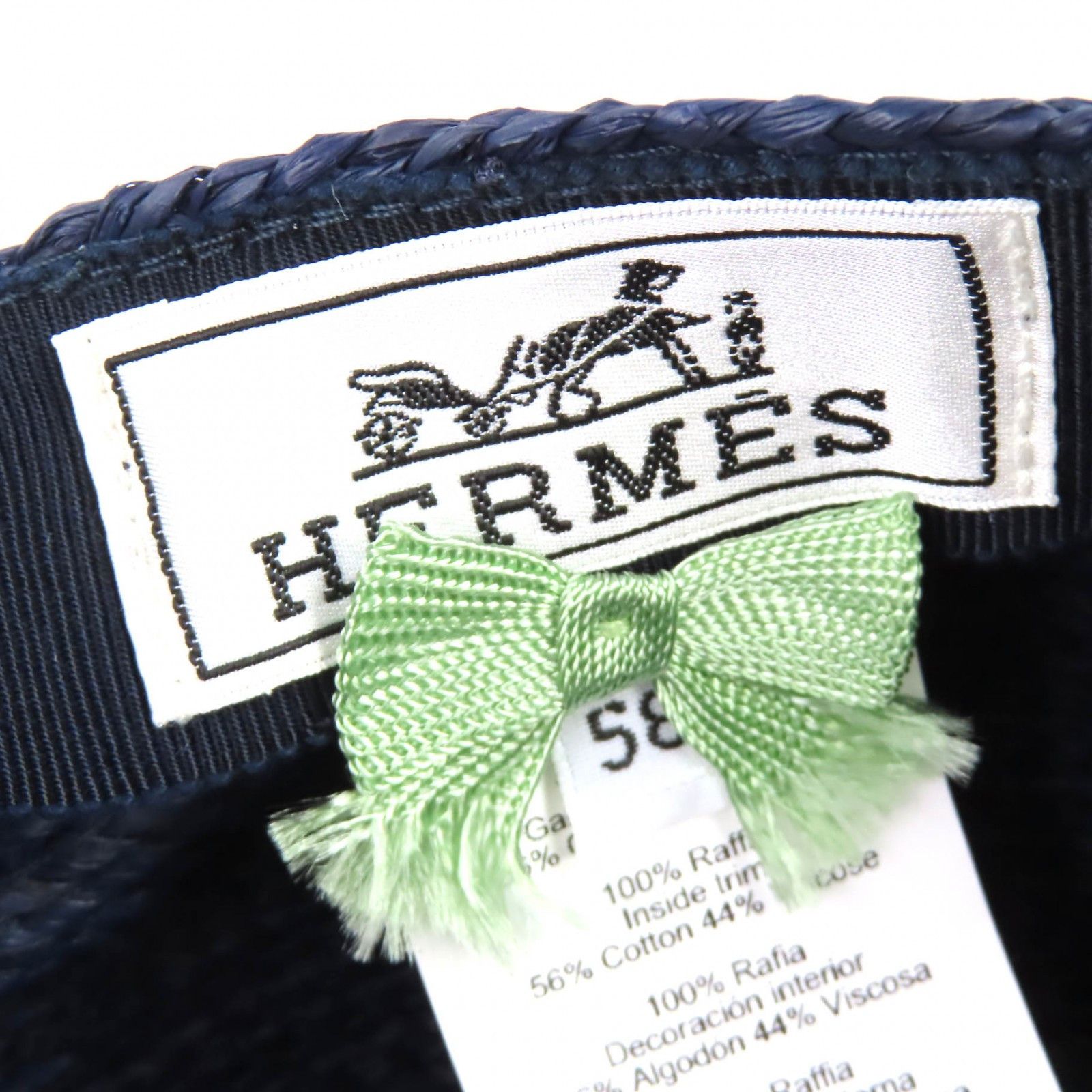 Hermes Hermès Casquette Garate Serie Raffia Hat58 Plant-based Hats DUTY FREE for USA
