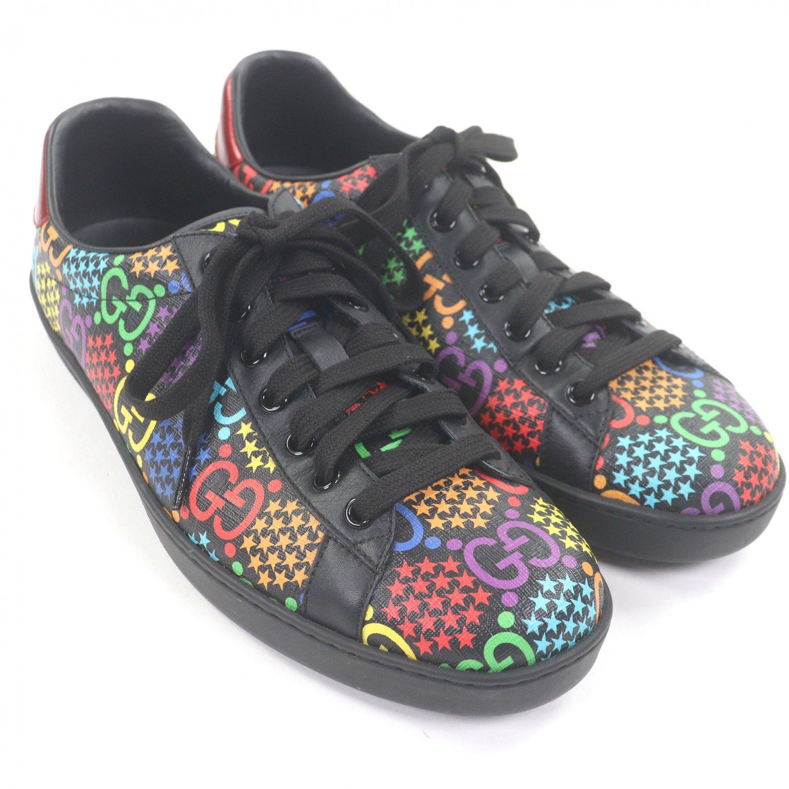 Gucci Gucci Gucci GG logo Star Pattern Leather Sneakers Leather Shoes DUTY FREE for USA Size ONE SIZE - 3 Thumbnail