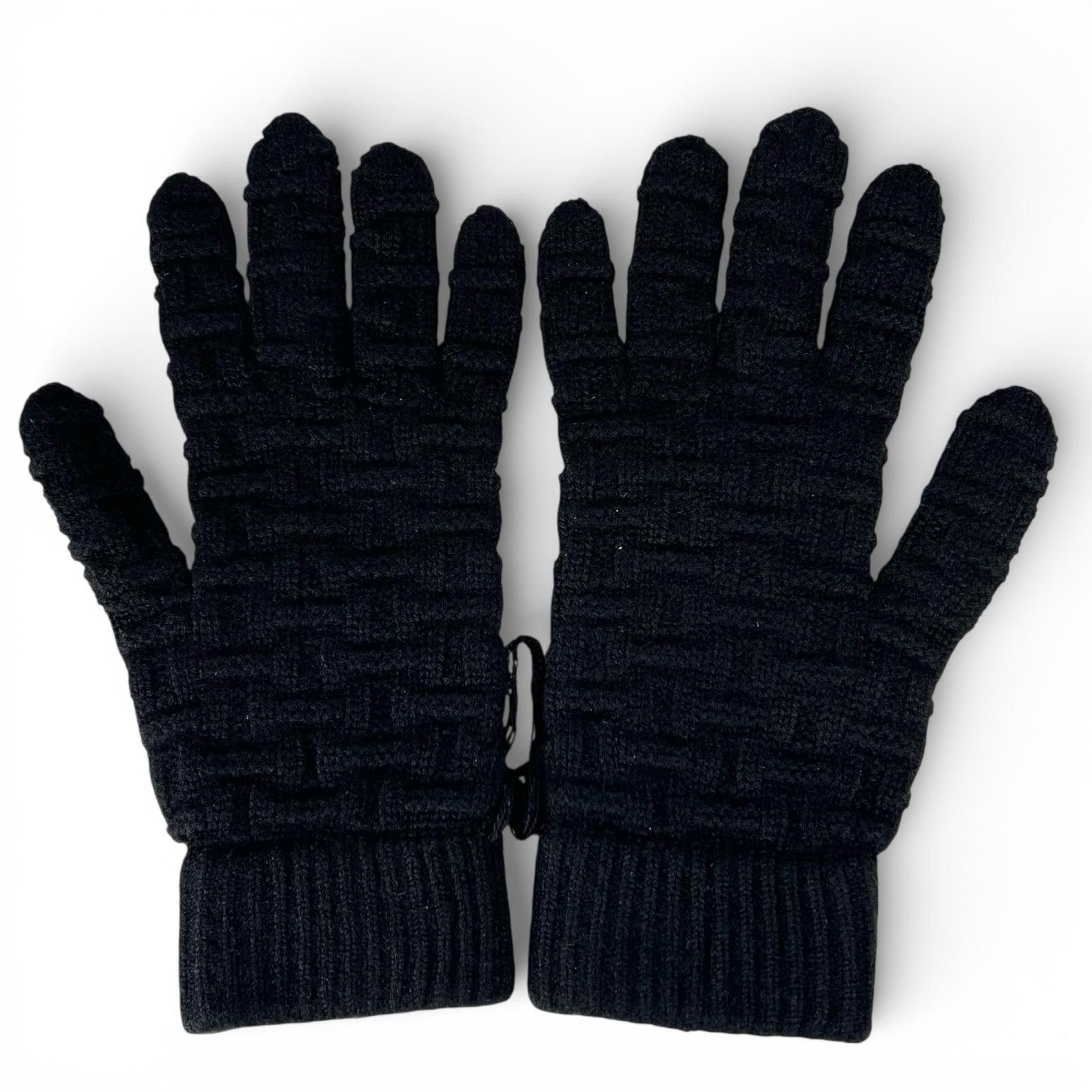 Hermes Hermes Hermès H pattern Cashmere Gloves M Textile Gloves DUTY FREE for USA Size ONE SIZE - 3 Thumbnail