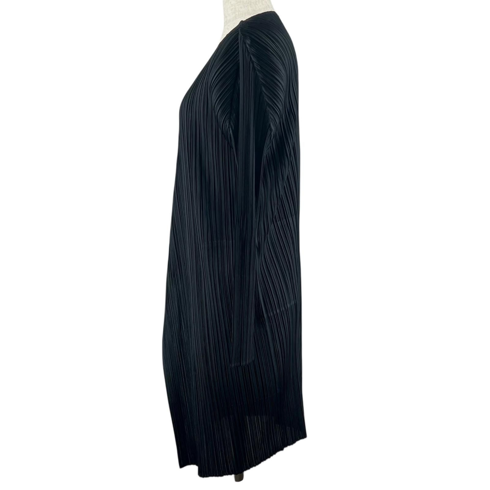 Issey Miyake Issey Miyake PLEATS PLEASE Long Polyester Cardigan Textile Outerwear PP55-JA103 DUTY FREE for USA Size ONE SIZE - 4 Thumbnail
