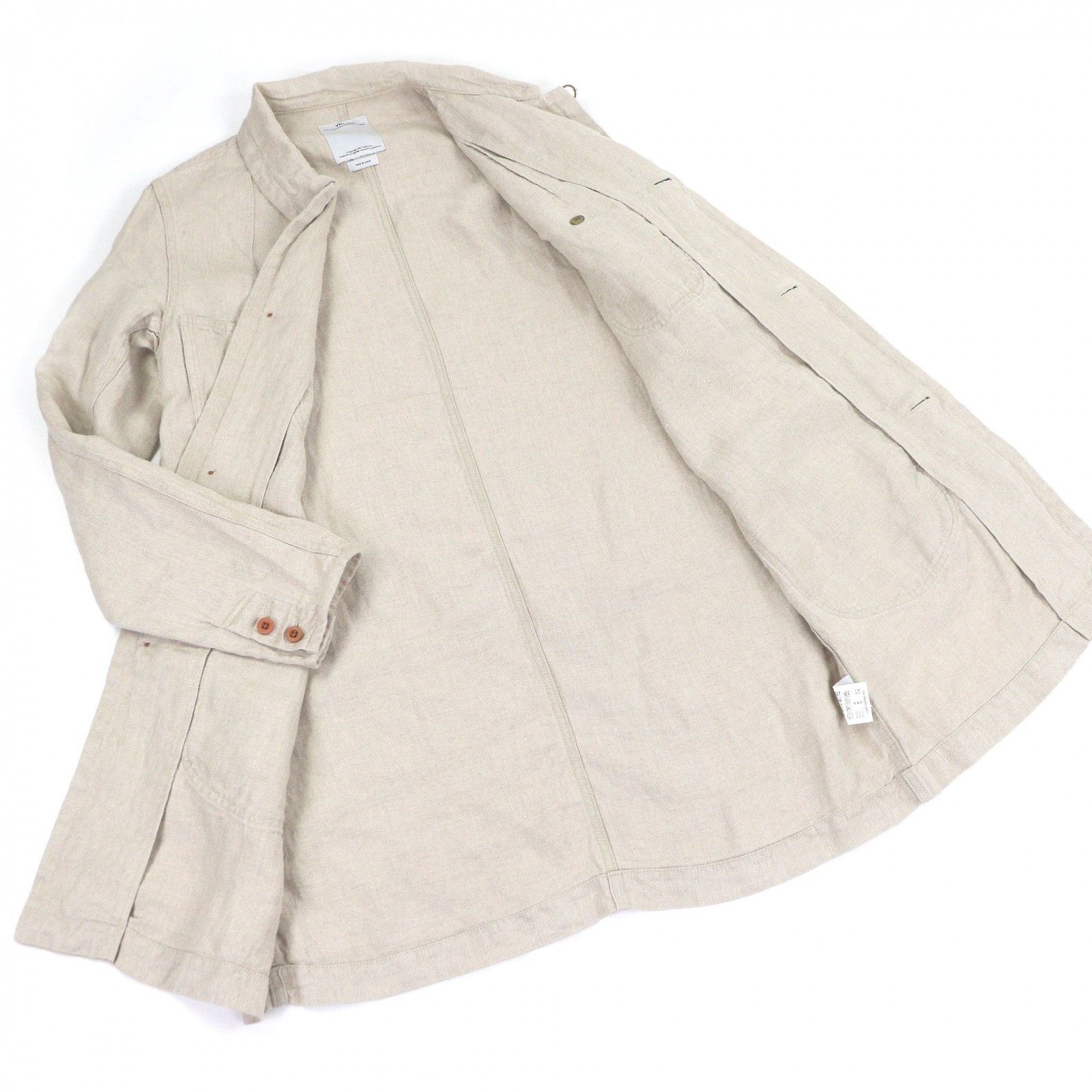 Visvim Visvim VISVIM Herringbone Linen Coat Textile Outerwear DUTY FREE for USA Size ONE SIZE - 3 Thumbnail