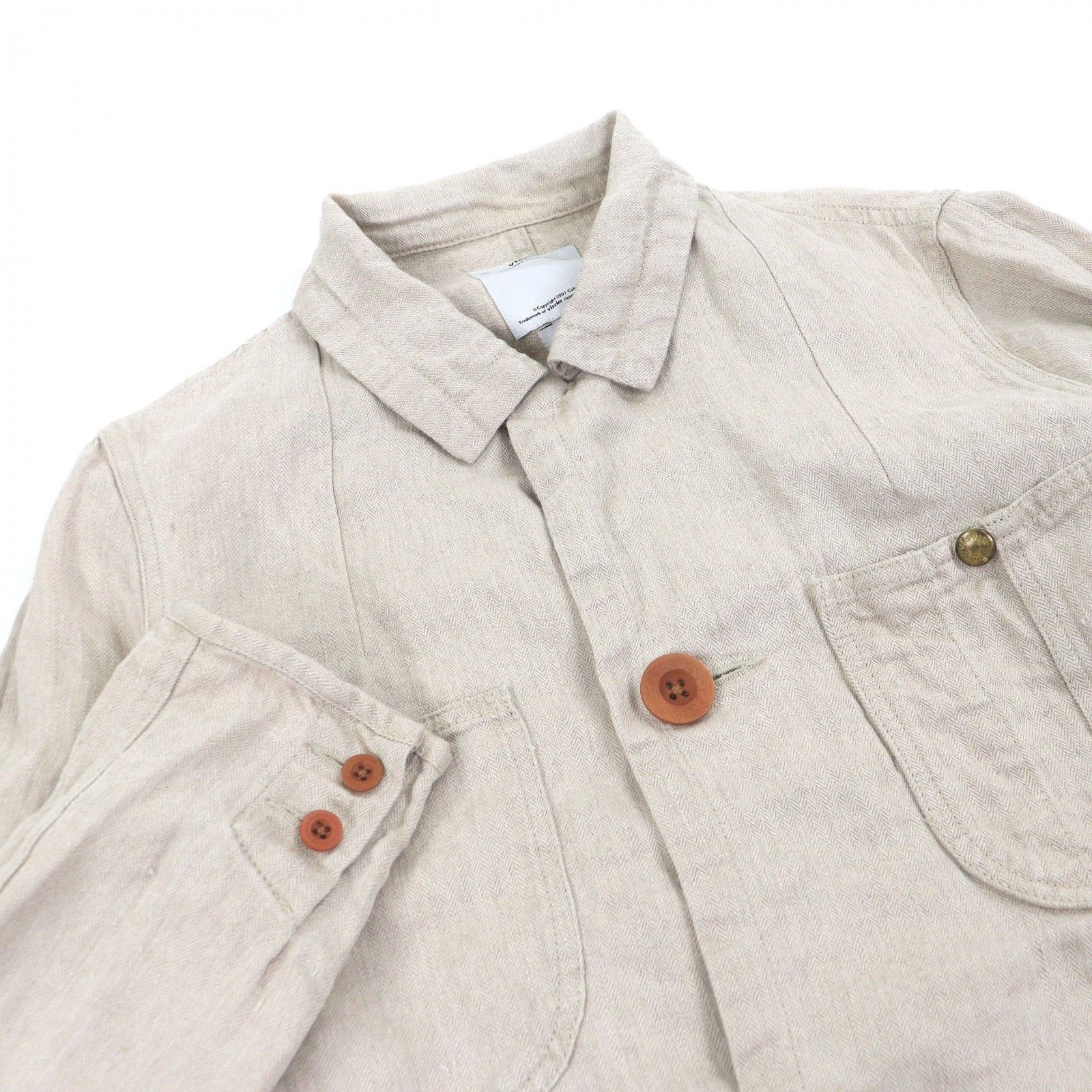 Visvim Visvim VISVIM Herringbone Linen Coat Textile Outerwear DUTY FREE for USA Size ONE SIZE - 2 Thumbnail
