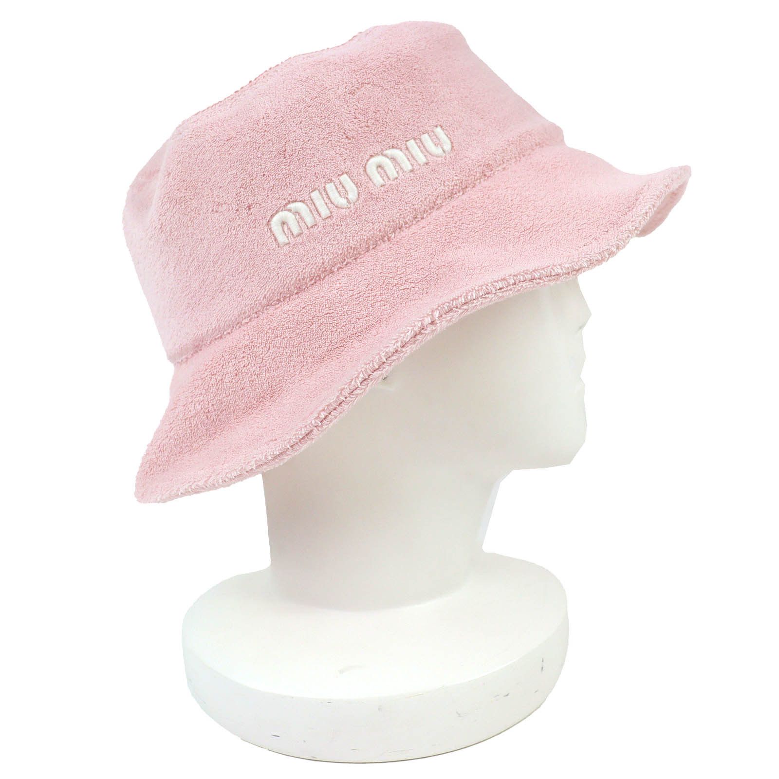 Miu Miu Miu Miu MIUMIU Logo embroidered pile Cotton Bucket Hat Textile Hats 5HC196 DUTY FREE for USA Size ONE SIZE - 3 Thumbnail