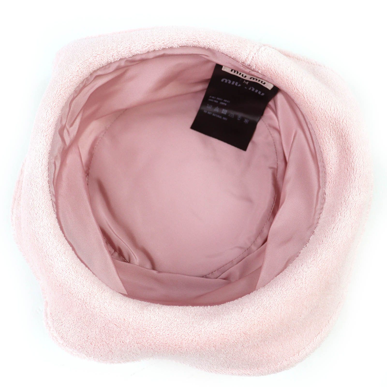 Miu Miu Miu Miu MIUMIU Logo embroidered pile Cotton Bucket Hat Textile Hats 5HC196 DUTY FREE for USA Size ONE SIZE - 6 Thumbnail