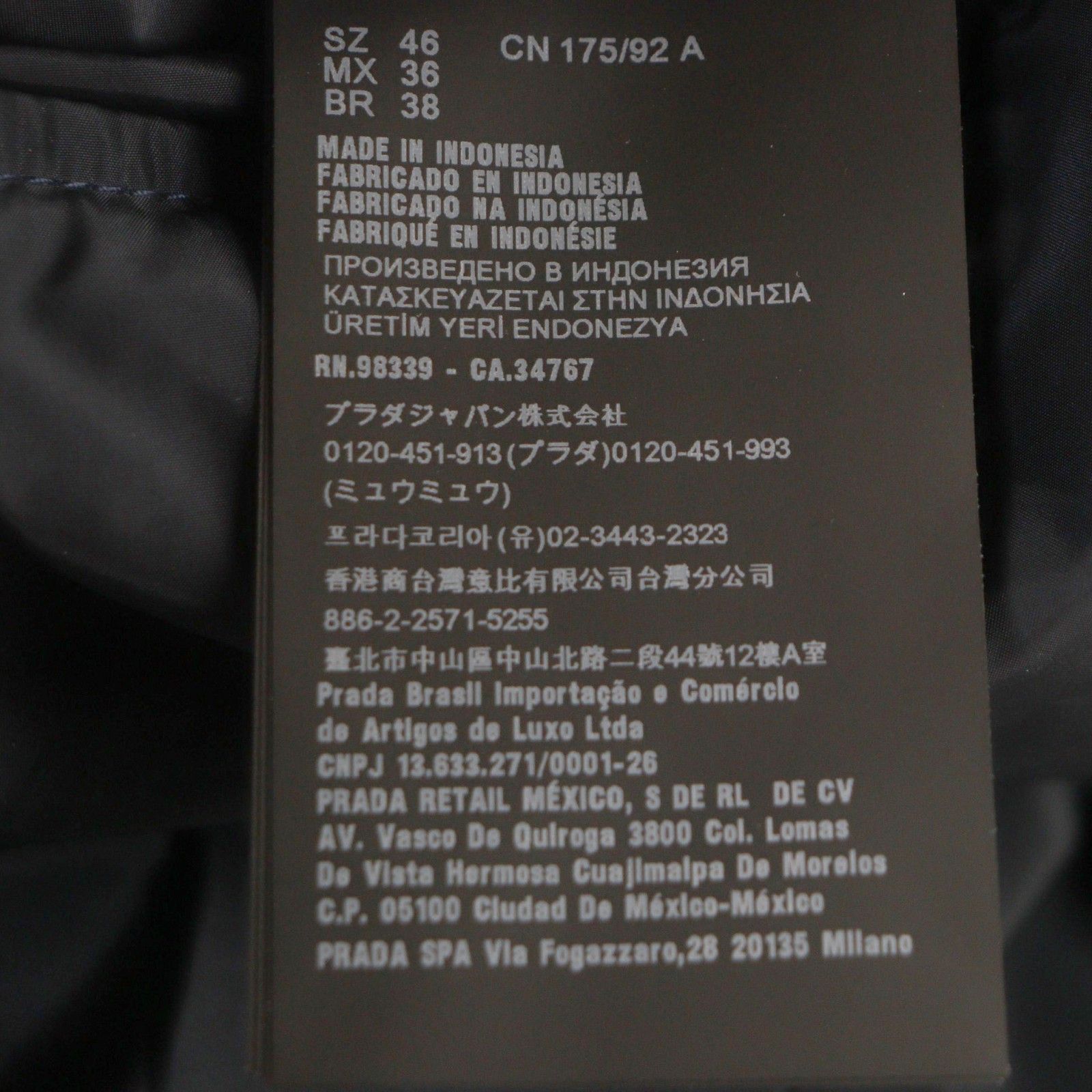 Prada Prada Prada Recycled Polyester Jacket Textile Outerwear SGB223 DUTY FREE for USA Size ONE SIZE - 13 Thumbnail