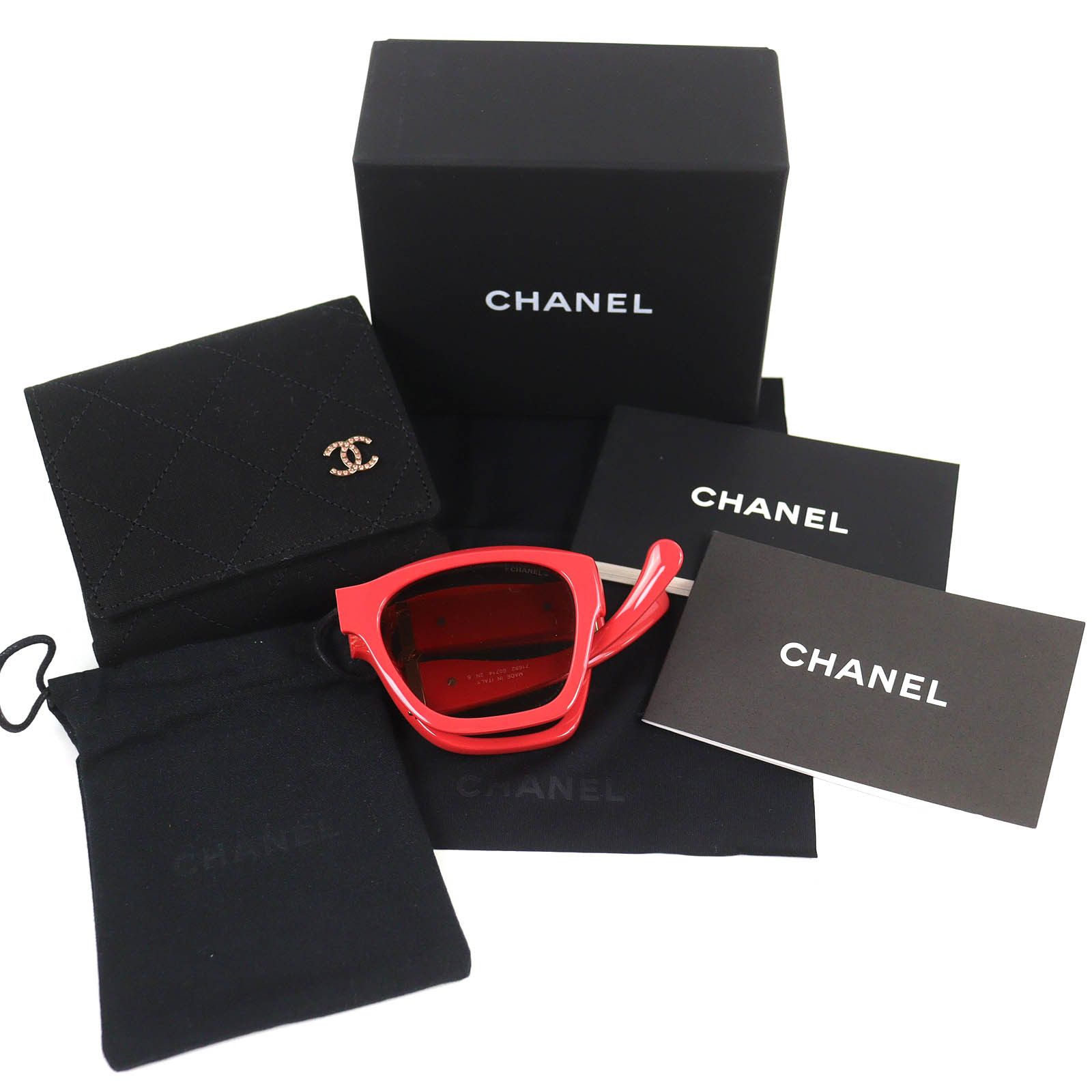 Chanel Chanel CHANEL COCO Mark Matelasse Folding Sunglasses Plastic / Synthetic Sunglasses DUTY FREE for USA Size ONE SIZE - 2 Thumbnail