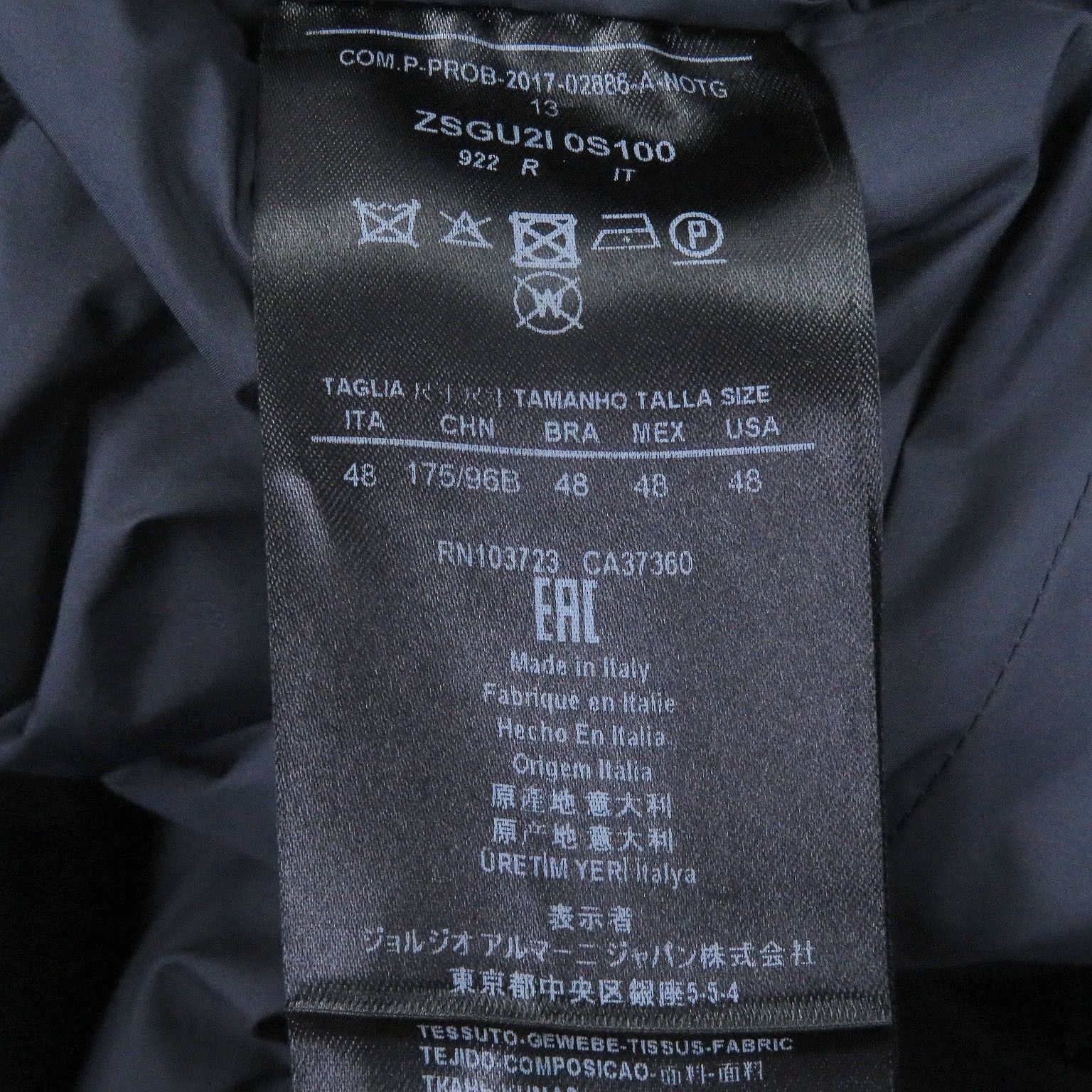 Giorgio Armani Giorgio Armani Giorgio Armani UPTON Virgin Wool Down Jacket Textile Outerwear DUTY FREE for USA Size ONE SIZE - 7 Thumbnail