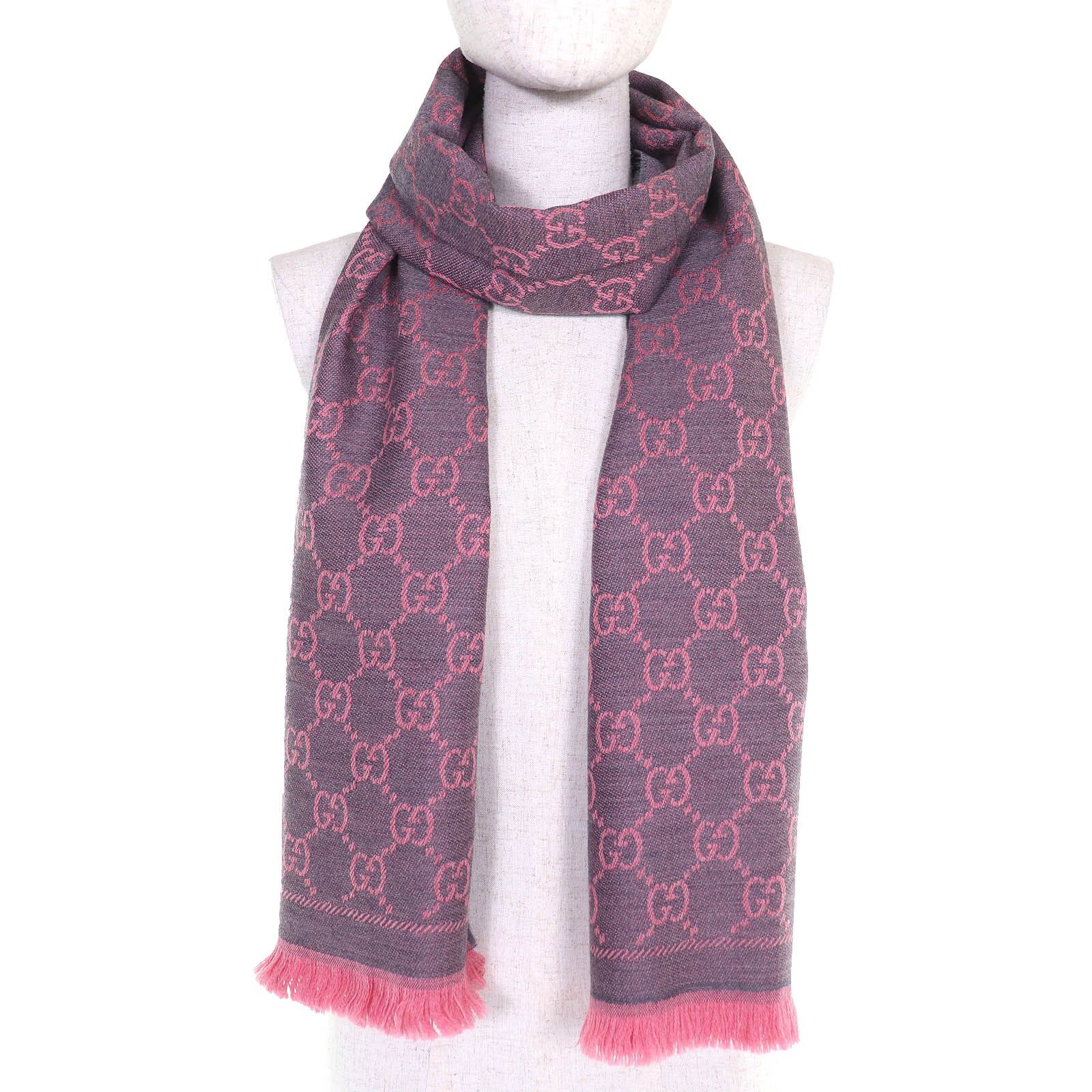 Gucci Gucci Gucci GG Wool Scarf Textile Scarf 133483 DUTY FREE for USA Size ONE SIZE - 4 Thumbnail