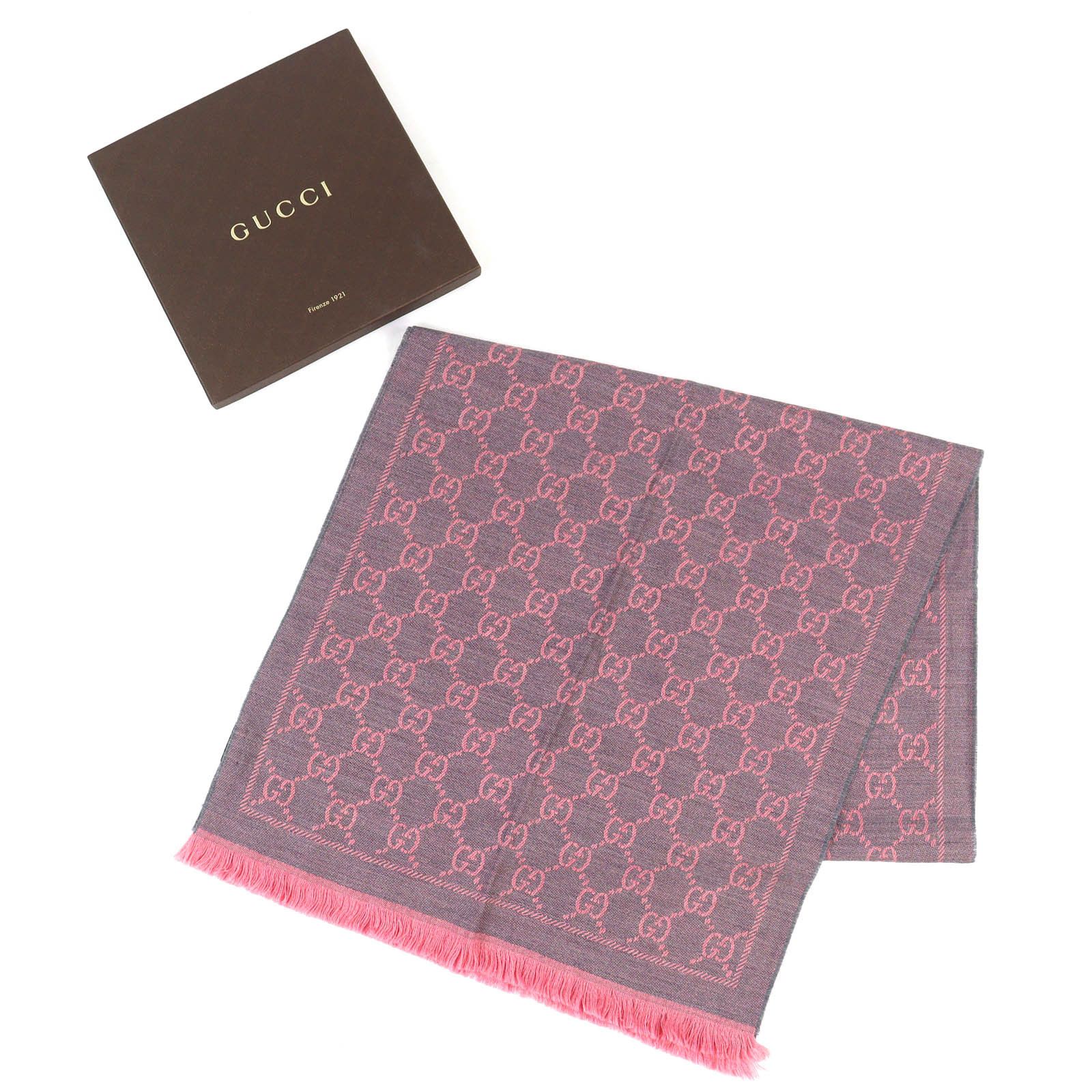 Gucci Gucci Gucci GG Wool Scarf Textile Scarf 133483 DUTY FREE for USA Size ONE SIZE - 2 Thumbnail