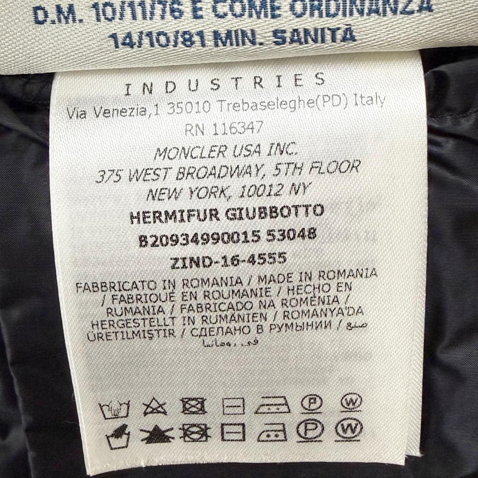 Moncler Moncler MONCLER HERMIFUR Nylon Down Coat Textile Outerwear DUTY FREE for USA Size ONE SIZE - 12 Thumbnail