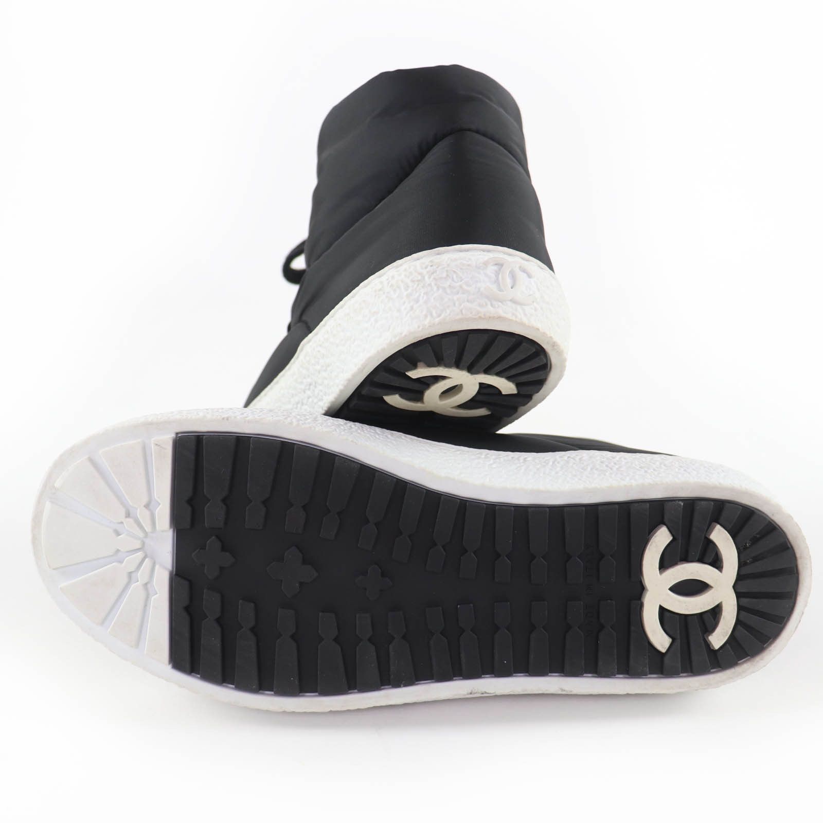 Chanel Chanel CHANEL COCO Mark Fabric High Cut Sneakers Textile Shoes G31715 DUTY FREE for USA Size ONE SIZE - 6 Thumbnail