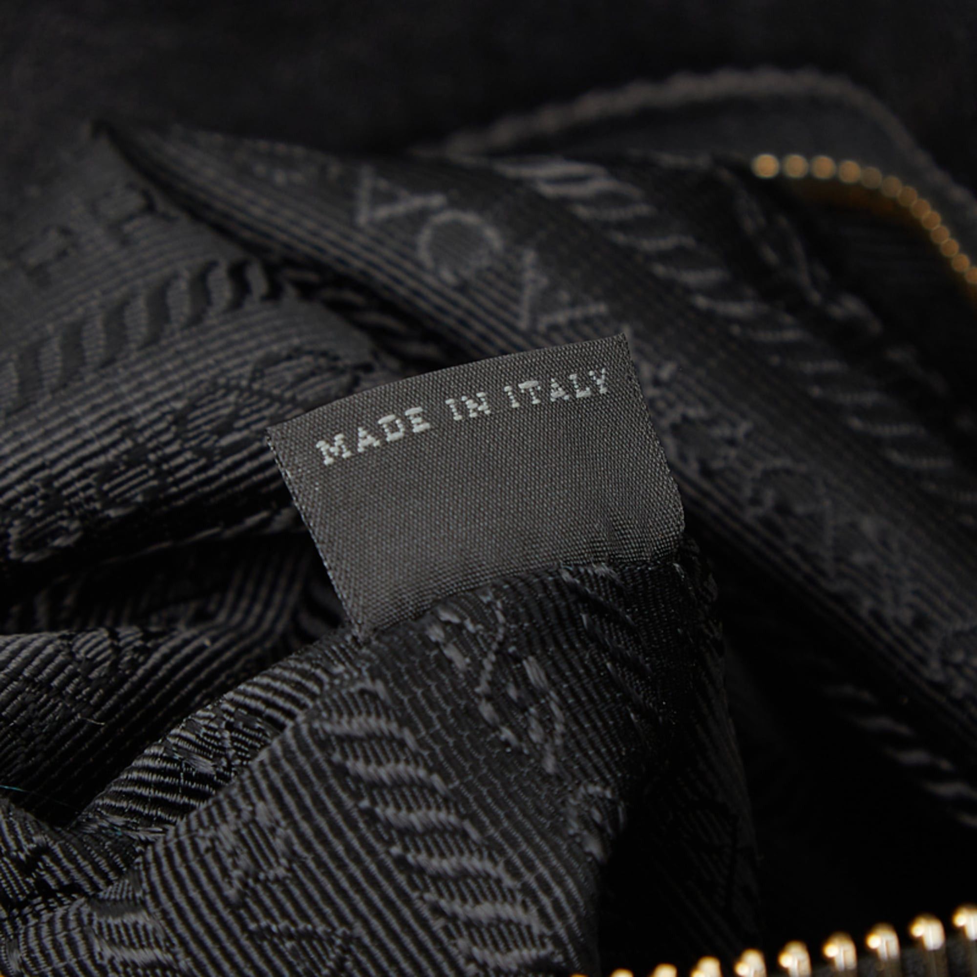 Prada Prada Gathered Logo Tote Bag/Shoulder Bag, 2-Way, BN2346, Black Nylon and Leather, Women's, PRADA Size ONE SIZE - 14 Thumbnail