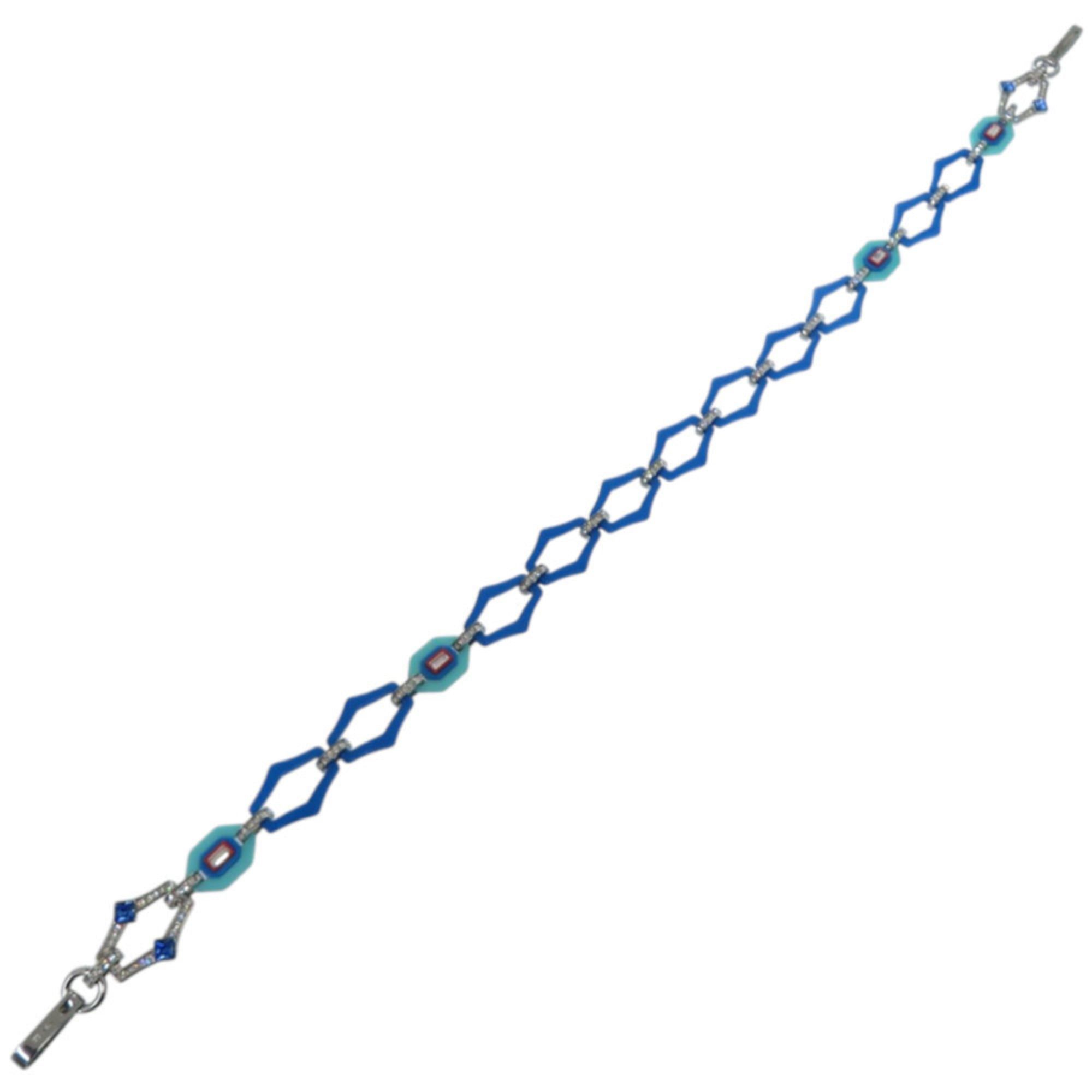Prada Excellent condition Prada plastic rhinestone blue shoulder strap 0803PRADA Size ONE SIZE - 3 Thumbnail