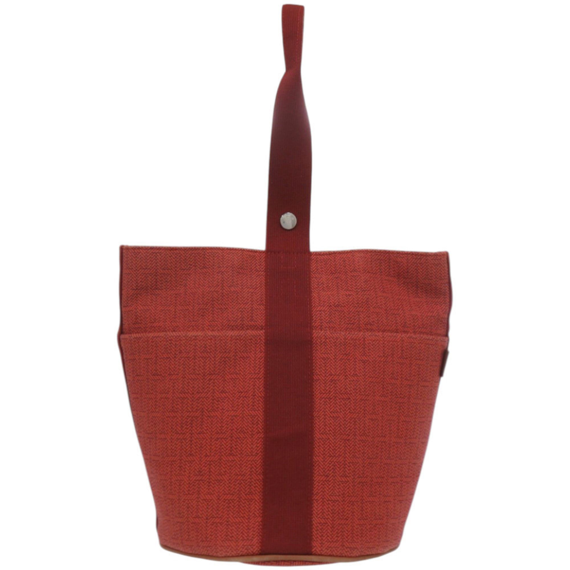 Hermes Excellent condition Hermes Saxo MM Toile H Orange handbag 0294HERMES Size ONE SIZE - 2 Thumbnail