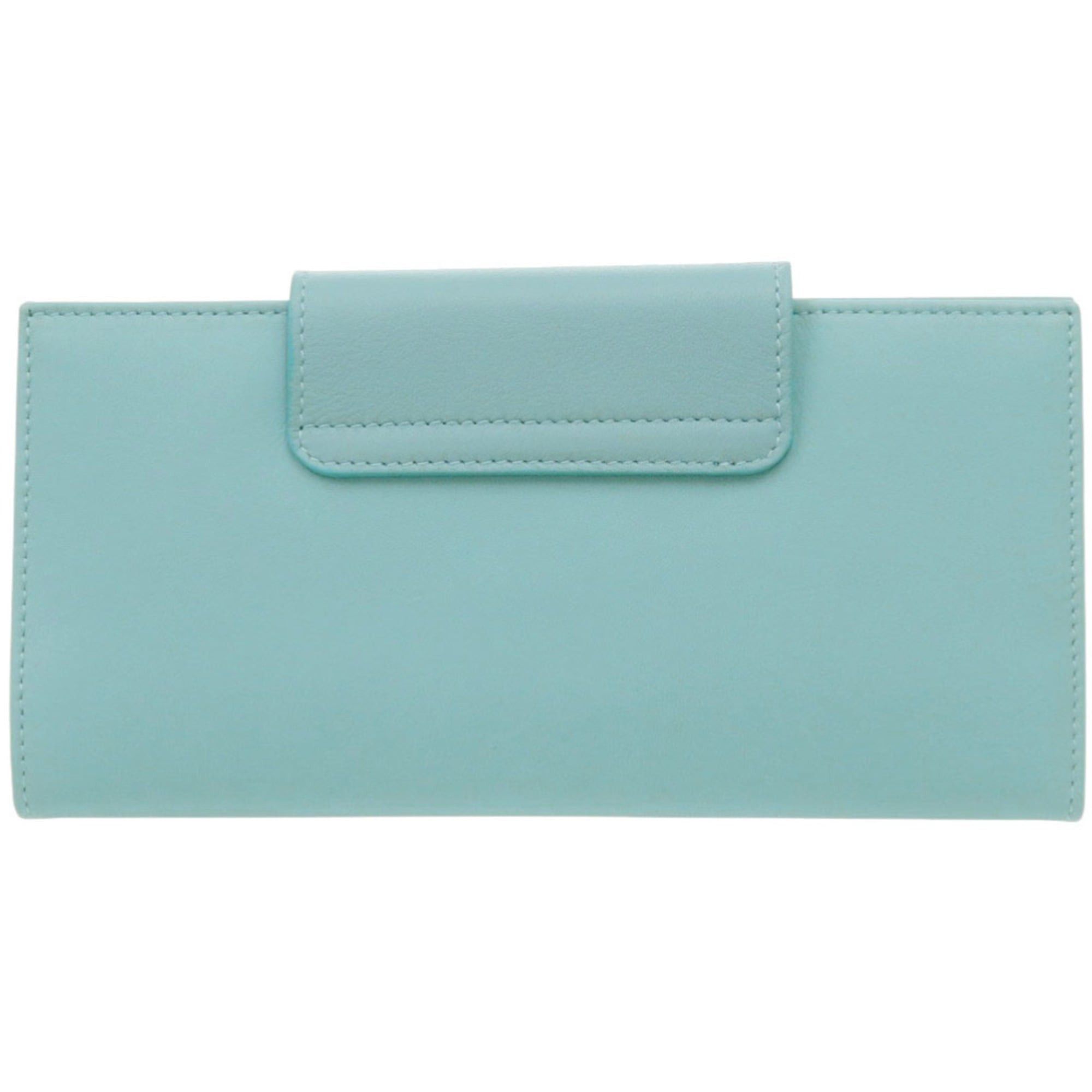 Salvatore Ferragamo Like new Salvatore Ferragamo Gancini leather light blue long wallet, model 0924. Size ONE SIZE - 3 Thumbnail