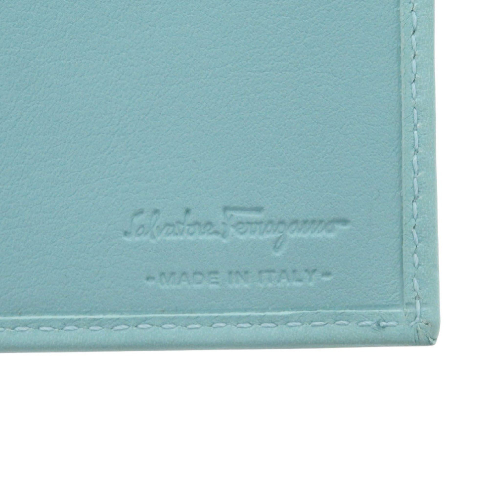 Salvatore Ferragamo Like new Salvatore Ferragamo Gancini leather light blue long wallet, model 0924. Size ONE SIZE - 10 Thumbnail
