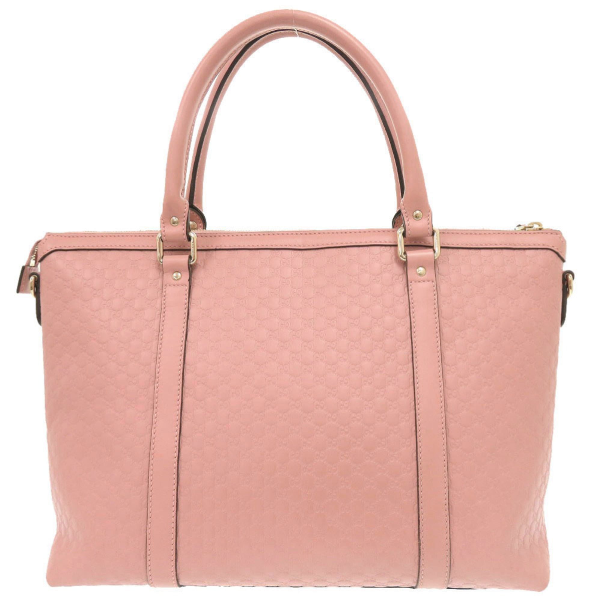 Gucci Gucci Micro Guccissima 449655 Leather Pink 2-Way Handbag Tote Bag Shoulder 0233GUCCI Size ONE SIZE - 2 Thumbnail