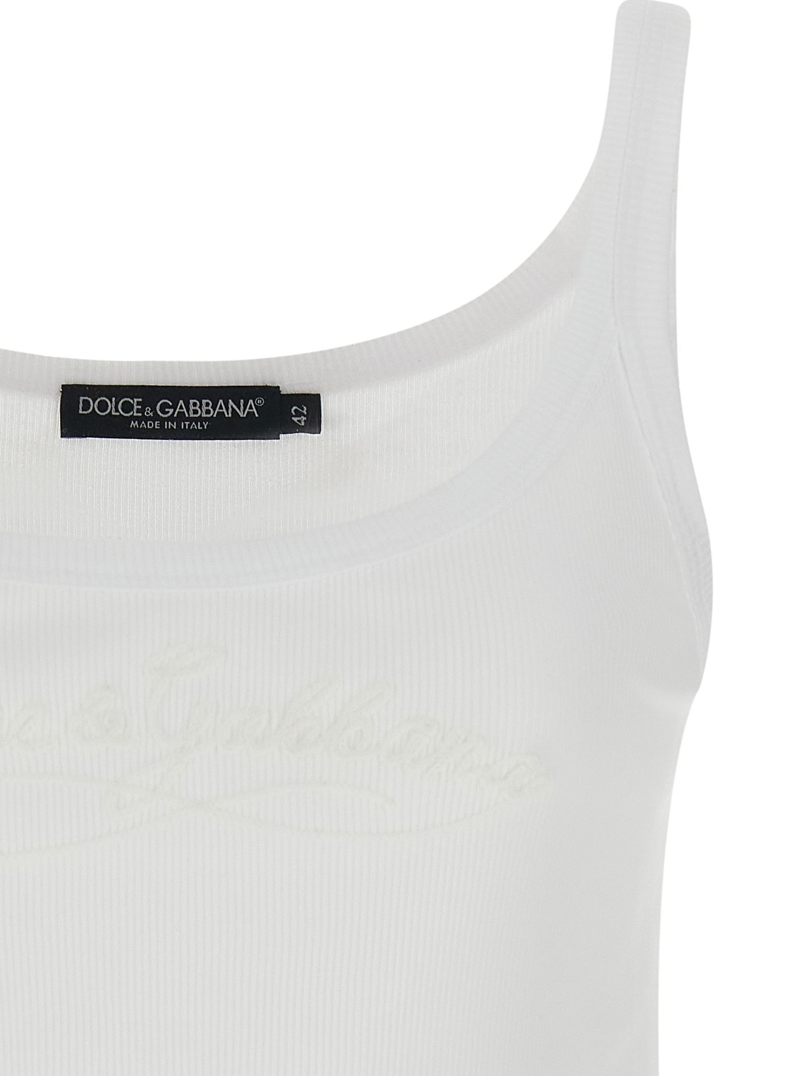 Dolce & Gabbana Logo embroidery tank top Size XS / US 0-2 / IT 36-38 - 3 Thumbnail