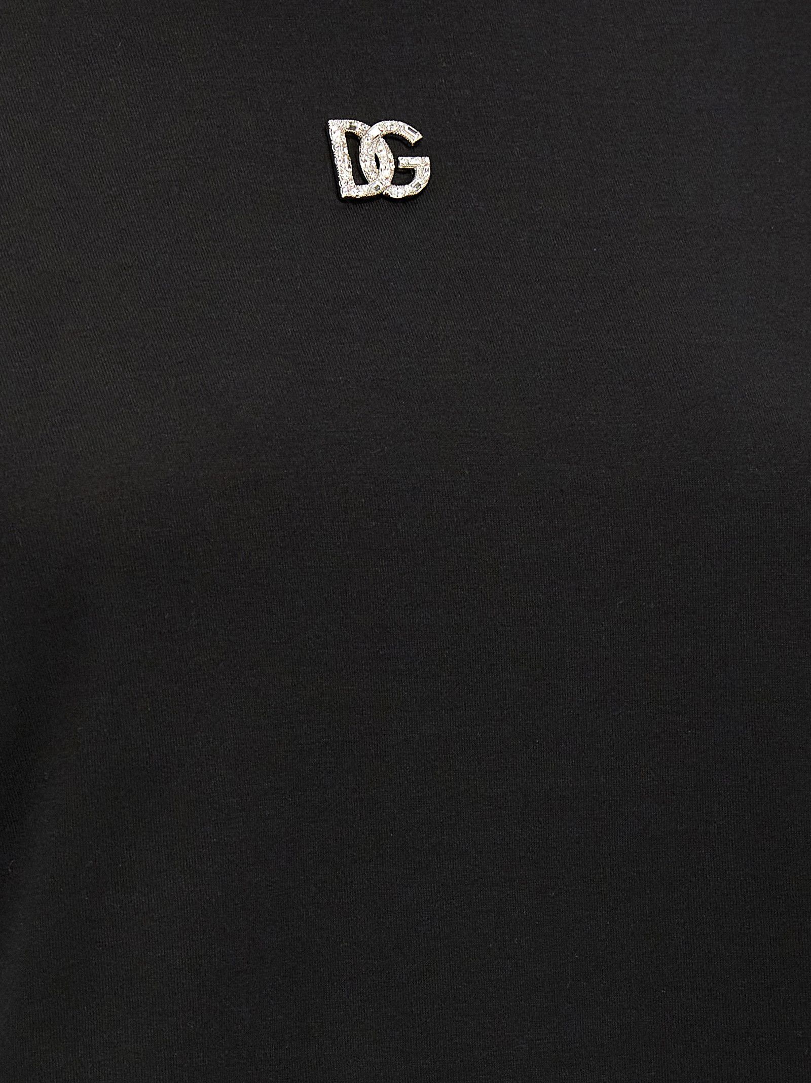 Dolce & Gabbana Rhinestone logo T-shirt Size XS / US 0-2 / IT 36-38 - 4 Thumbnail