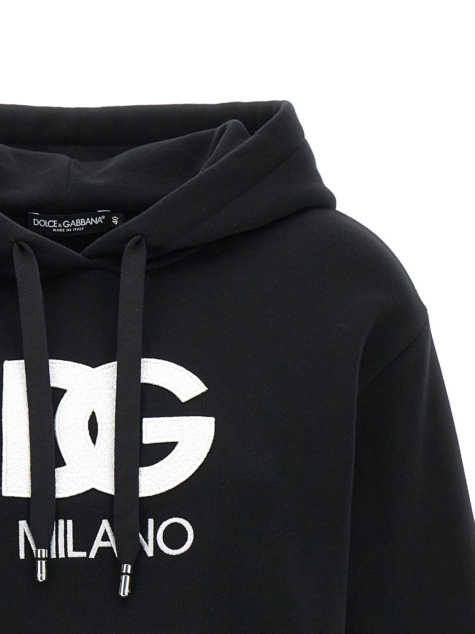 Dolce & Gabbana Logo embroidery cropped hoodie Size M / US 6-8 / IT 42-44 - 3 Thumbnail