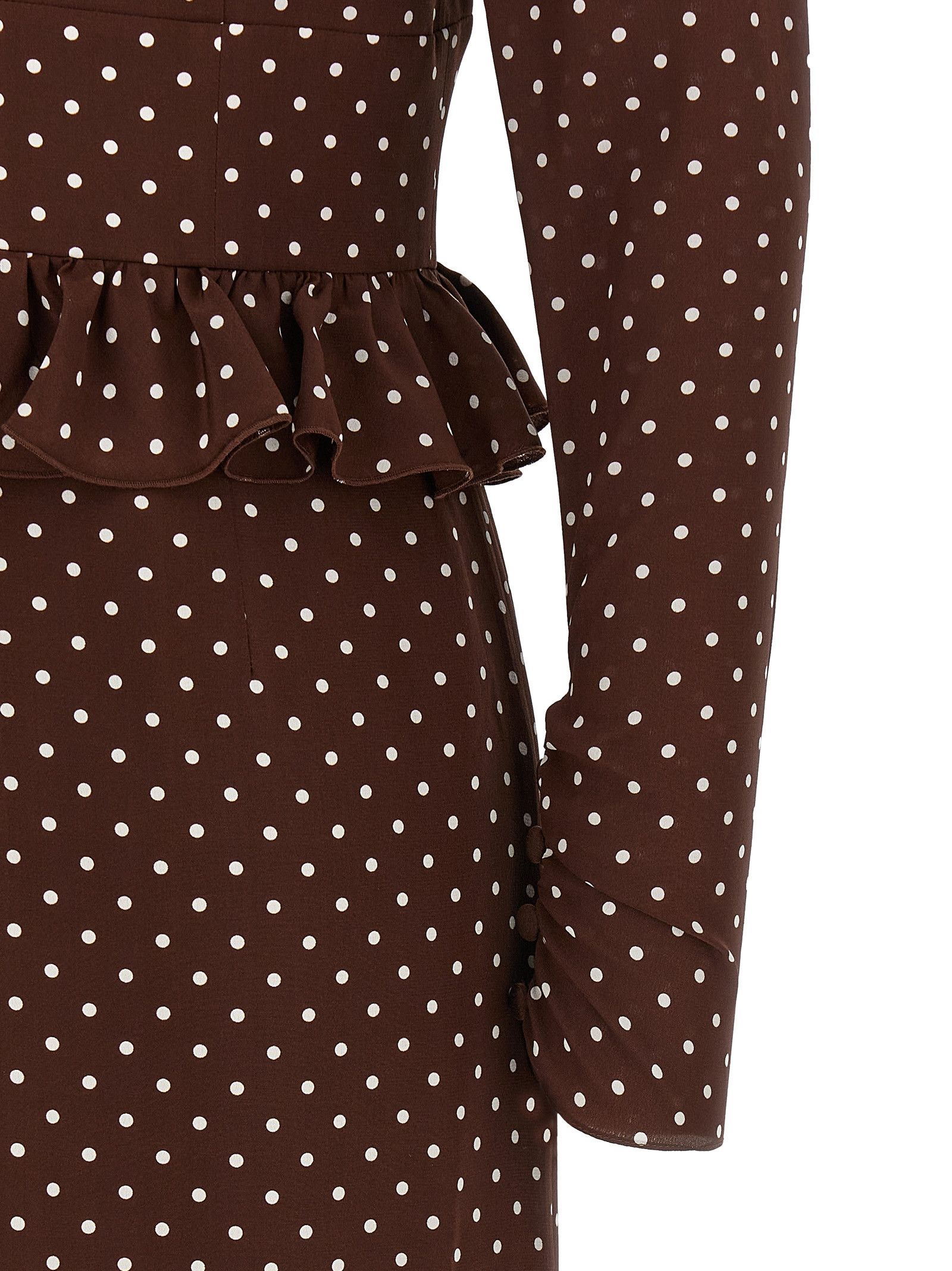 Alessandra Rich 'Polka Dot Midi' dress Size S / US 4 / IT 40 - 4 Thumbnail