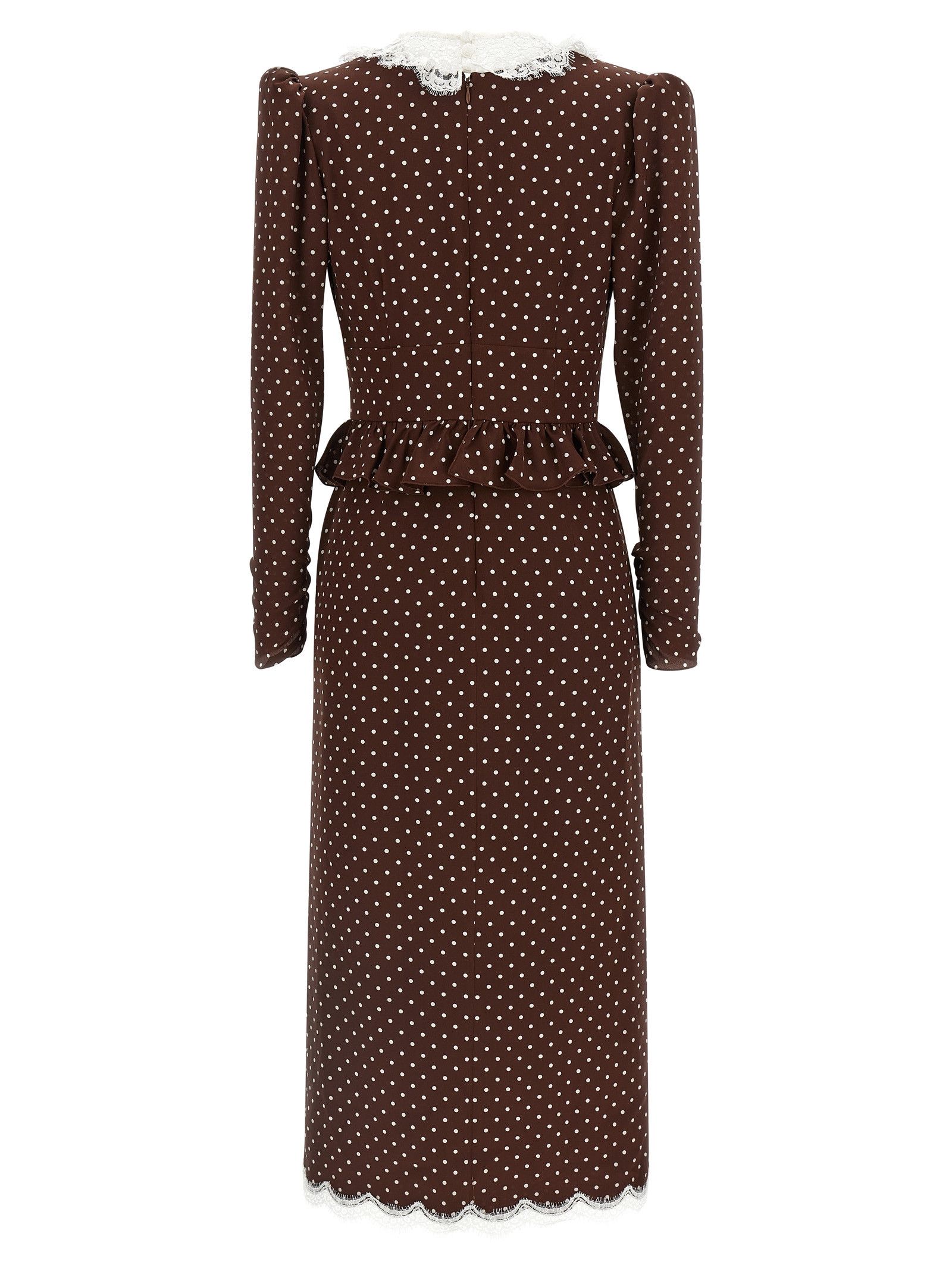 Alessandra Rich 'Polka Dot Midi' dress Size S / US 4 / IT 40 - 2 Thumbnail