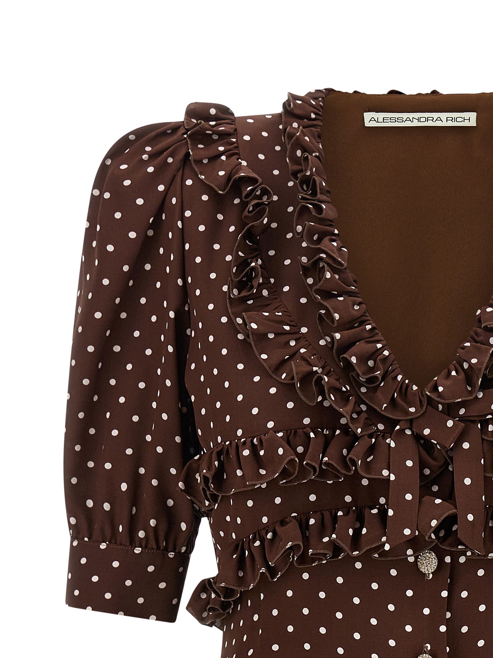 Alessandra Rich 'Polka Dot Mini' dress Size XS / US 0-2 / IT 36-38 - 3 Thumbnail