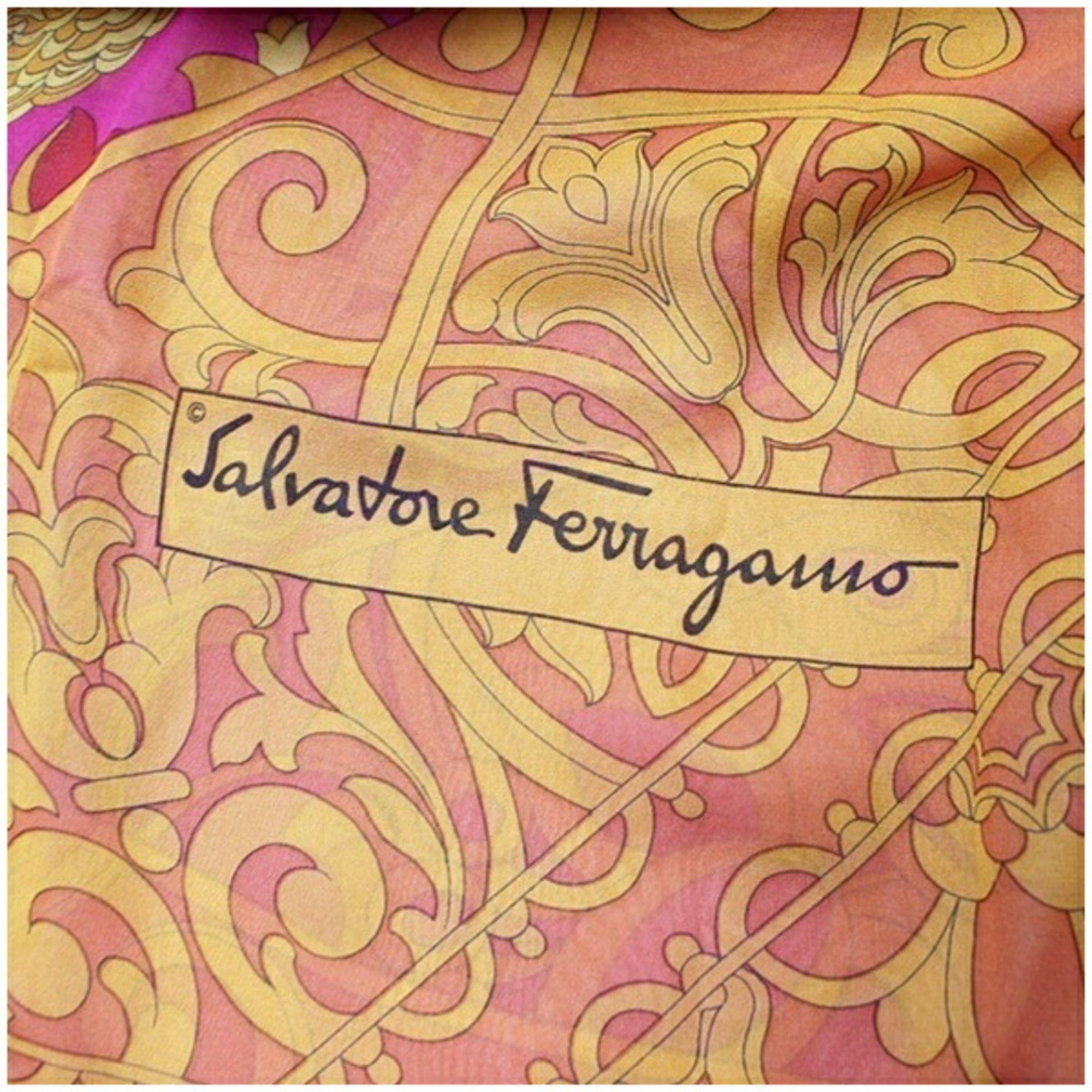 Salvatore Ferragamo Salvatore Ferragamo large scarf/muffler in orange and red. Women's. Size ONE SIZE - 6 Thumbnail