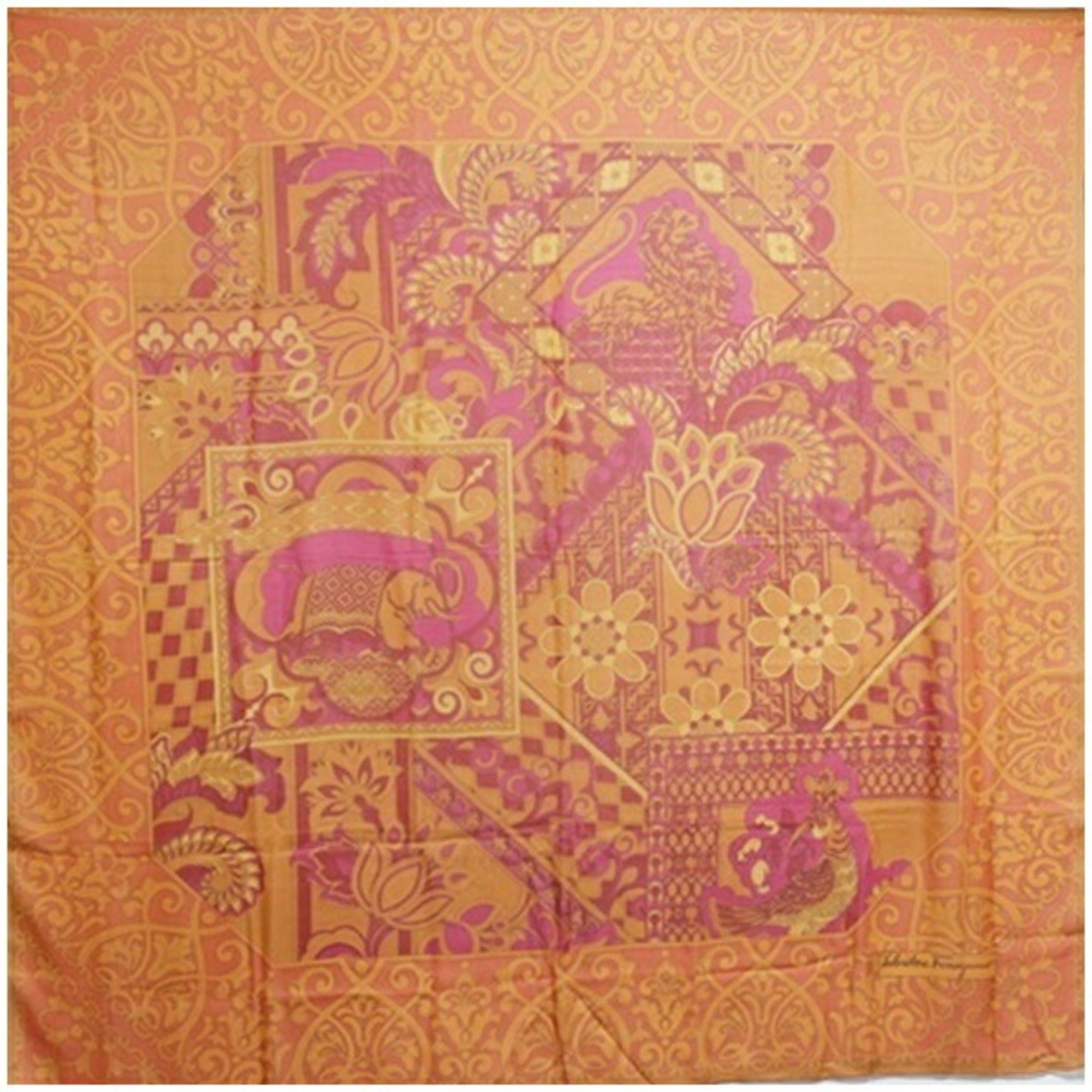 Salvatore Ferragamo Salvatore Ferragamo large scarf/muffler in orange and red. Women's. Size ONE SIZE - 2 Thumbnail