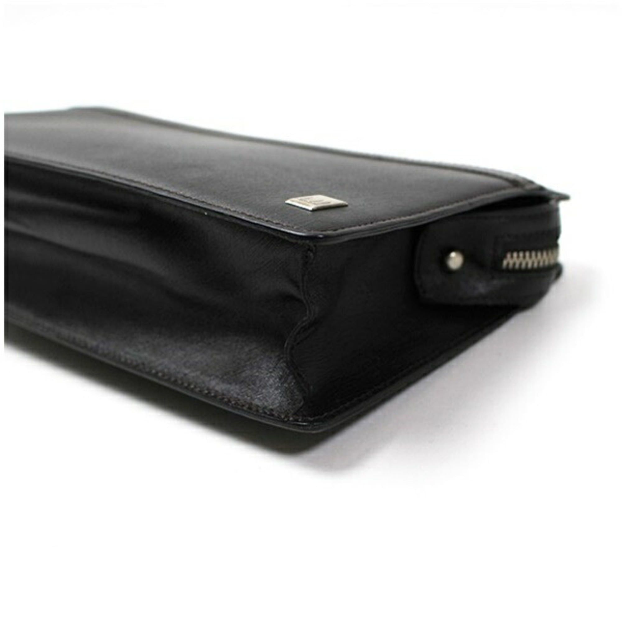 Alfred Dunhill Dunhill men's dark brown leather clutch bag. Size ONE SIZE - 6 Thumbnail