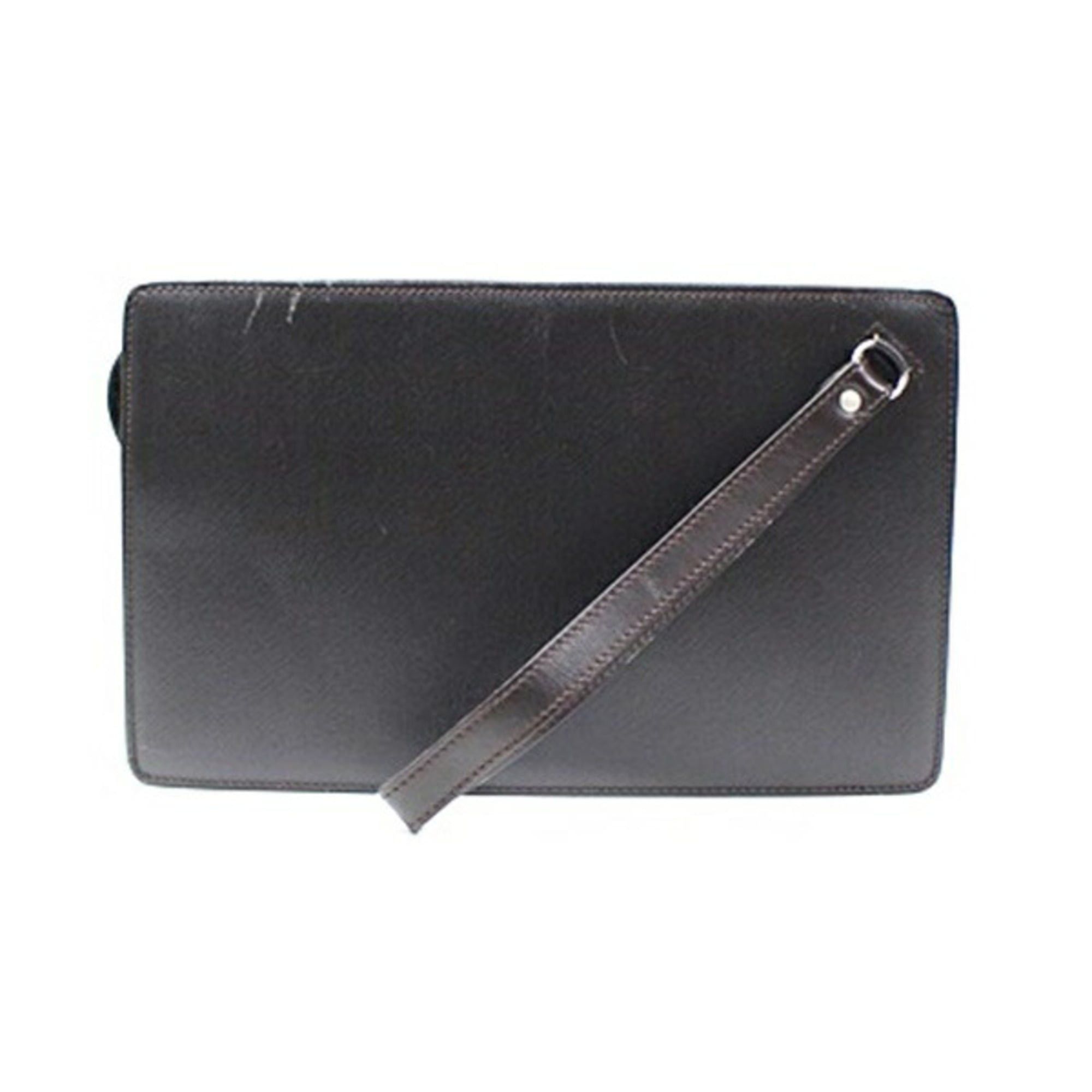Alfred Dunhill Dunhill men's dark brown leather clutch bag. Size ONE SIZE - 3 Thumbnail