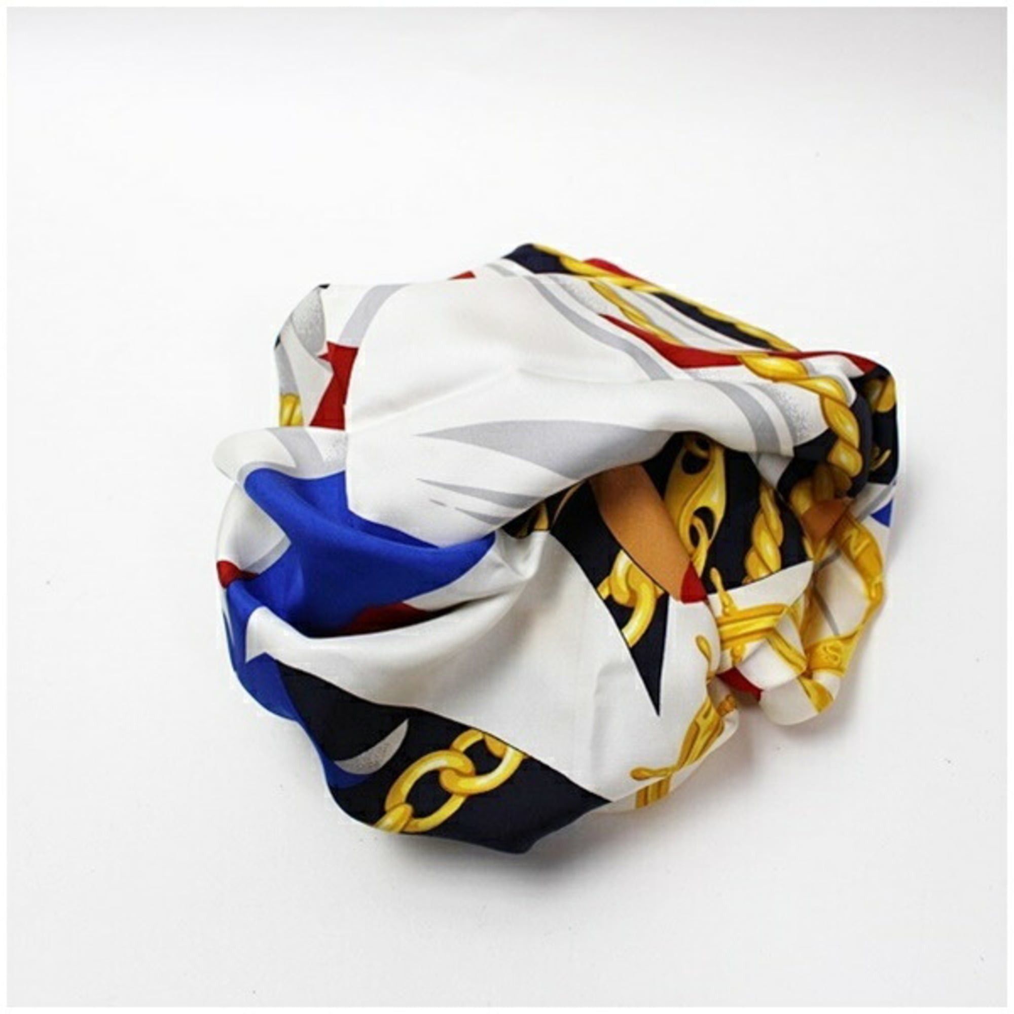 Celine Celine silk scarf/muffler in white, navy, and red for women Size ONE SIZE - 7 Thumbnail
