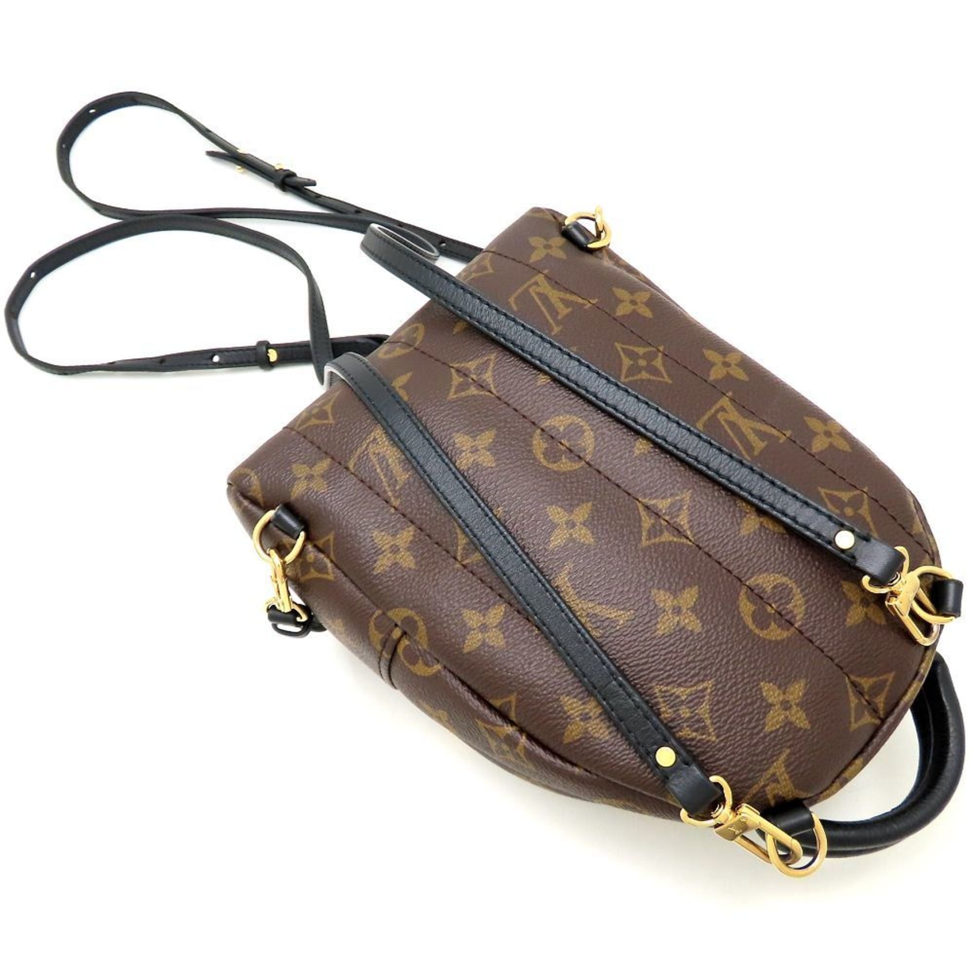Louis Vuitton LOUIS VUITTON Monogram Palm Springs Mini M41562 Backpack, Brown, Women's, 353112 Size ONE SIZE - 4 Thumbnail