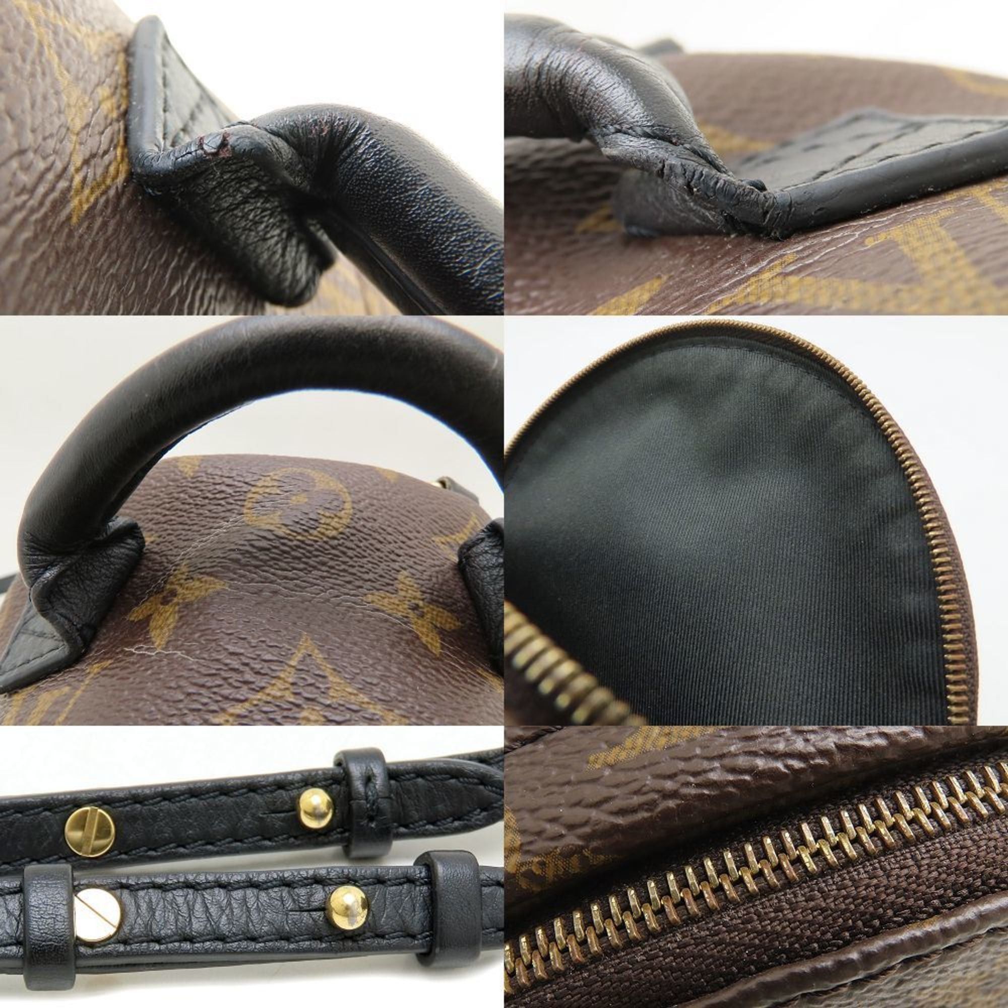 Louis Vuitton LOUIS VUITTON Monogram Palm Springs Mini M41562 Backpack, Brown, Women's, 353112 Size ONE SIZE - 8 Thumbnail