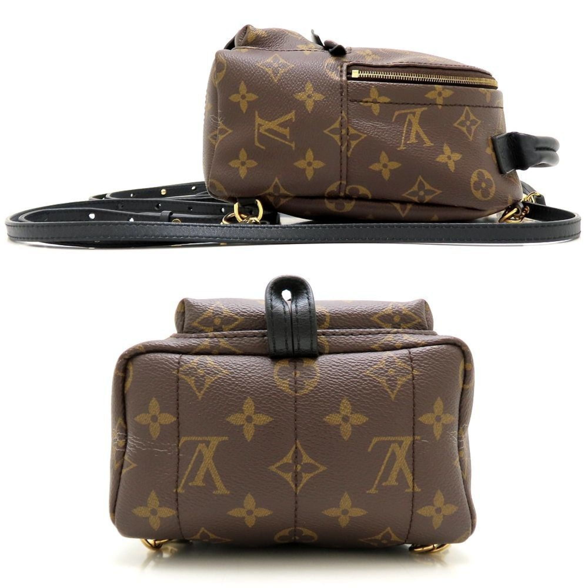 Louis Vuitton LOUIS VUITTON Monogram Palm Springs Mini M41562 Backpack, Brown, Women's, 353112 Size ONE SIZE - 3 Thumbnail