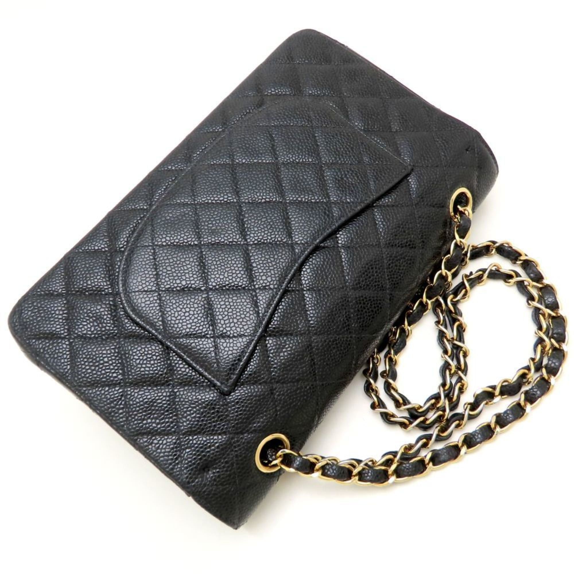 Chanel CHANEL Matelasse 25 Chain Shoulder Bag A01112 in Caviar Leather, Black, Women's, 353102 Size ONE SIZE - 4 Thumbnail
