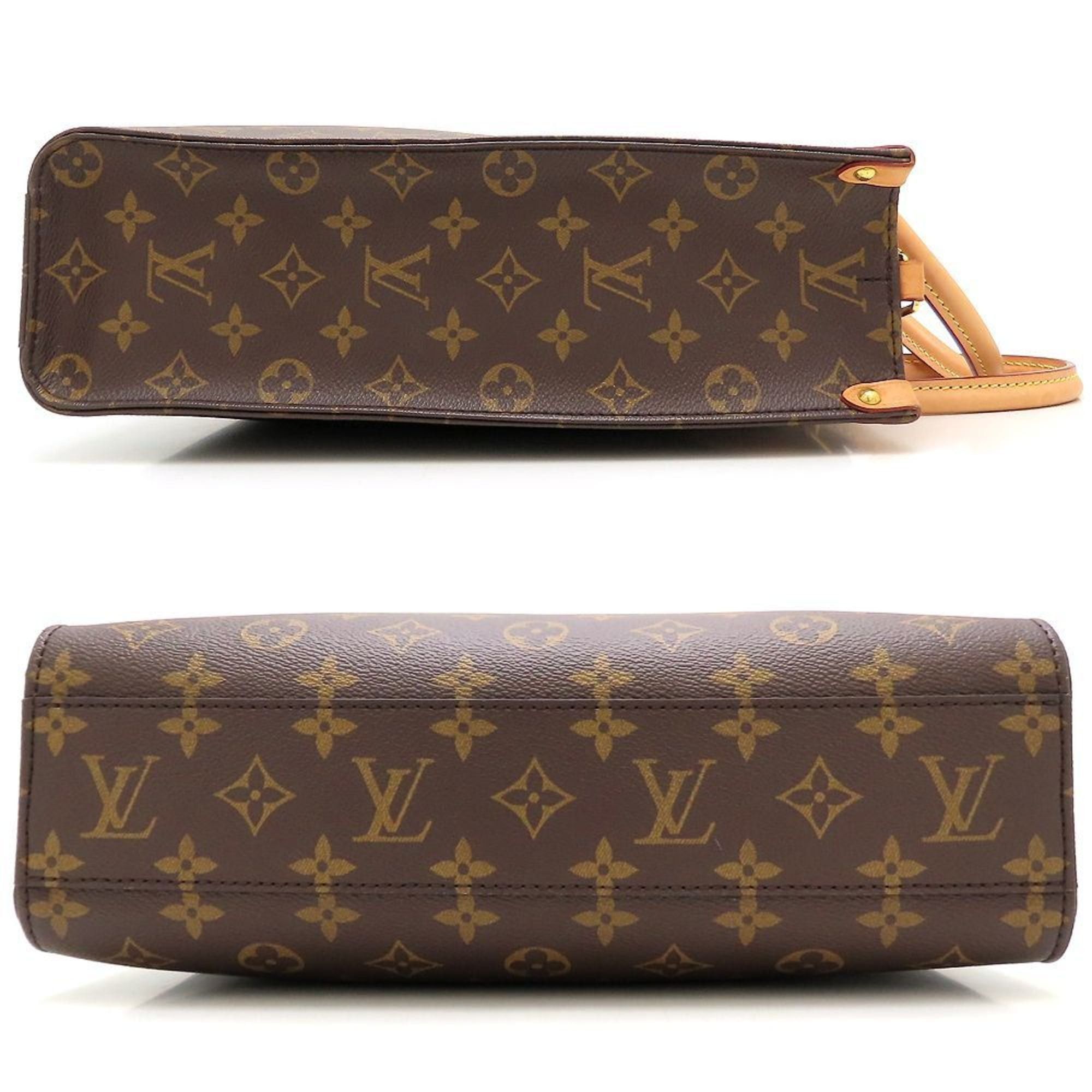 Louis Vuitton LOUIS VUITTON Monogram Sac Plat PM M45848 2-Way Tote Bag, Brown, Women's, 353111 Size ONE SIZE - 3 Thumbnail