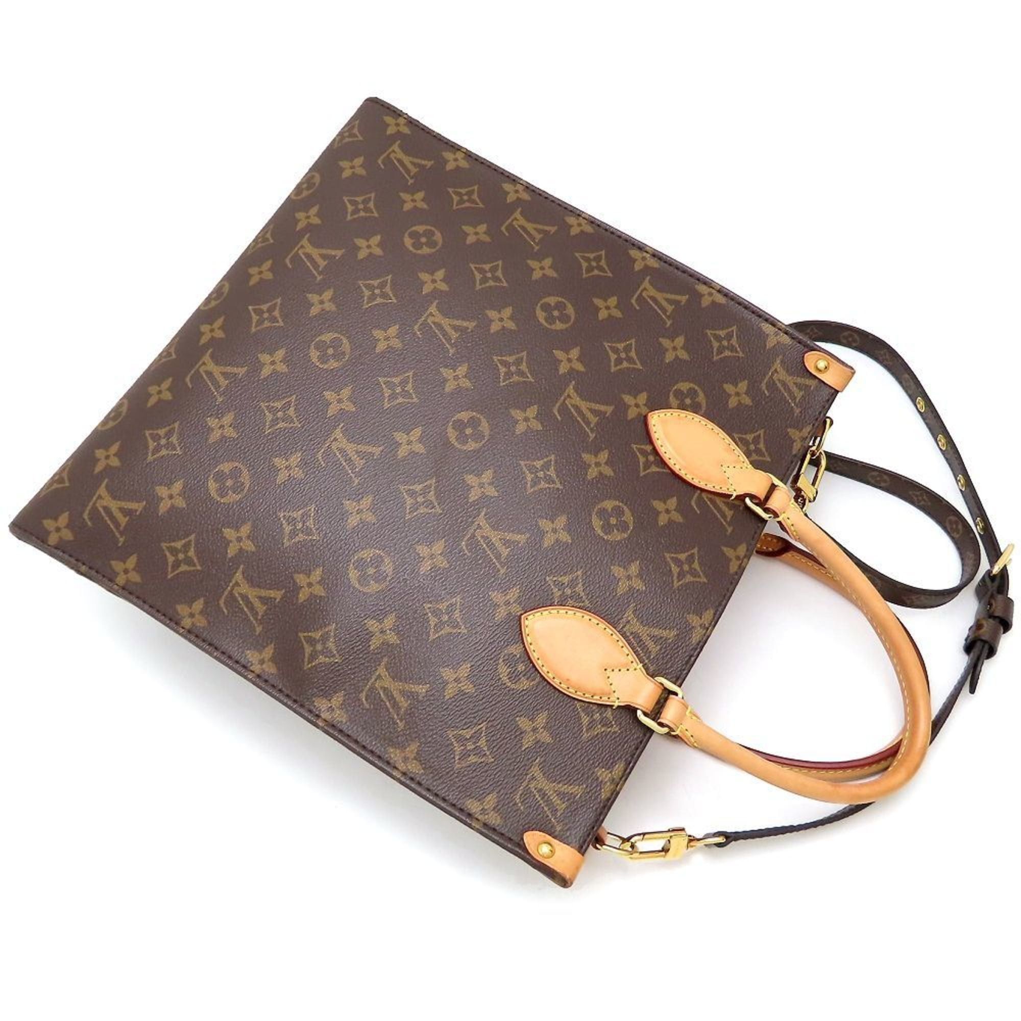 Louis Vuitton LOUIS VUITTON Monogram Sac Plat PM M45848 2-Way Tote Bag, Brown, Women's, 353111 Size ONE SIZE - 4 Thumbnail