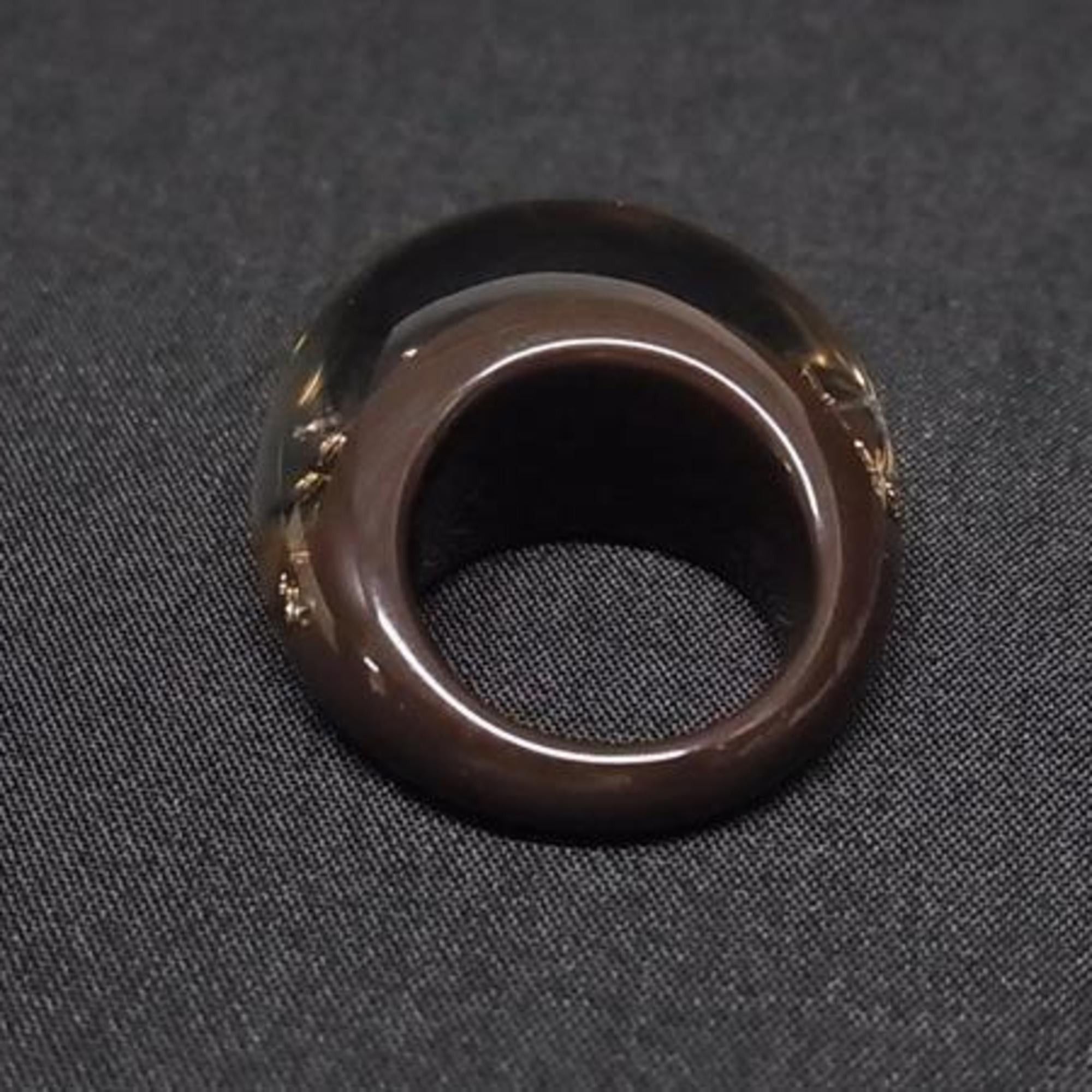 Louis Vuitton LOUIS VUITTON Berg Inclusion Ring in Brown Resin for Women Size ONE SIZE - 3 Thumbnail