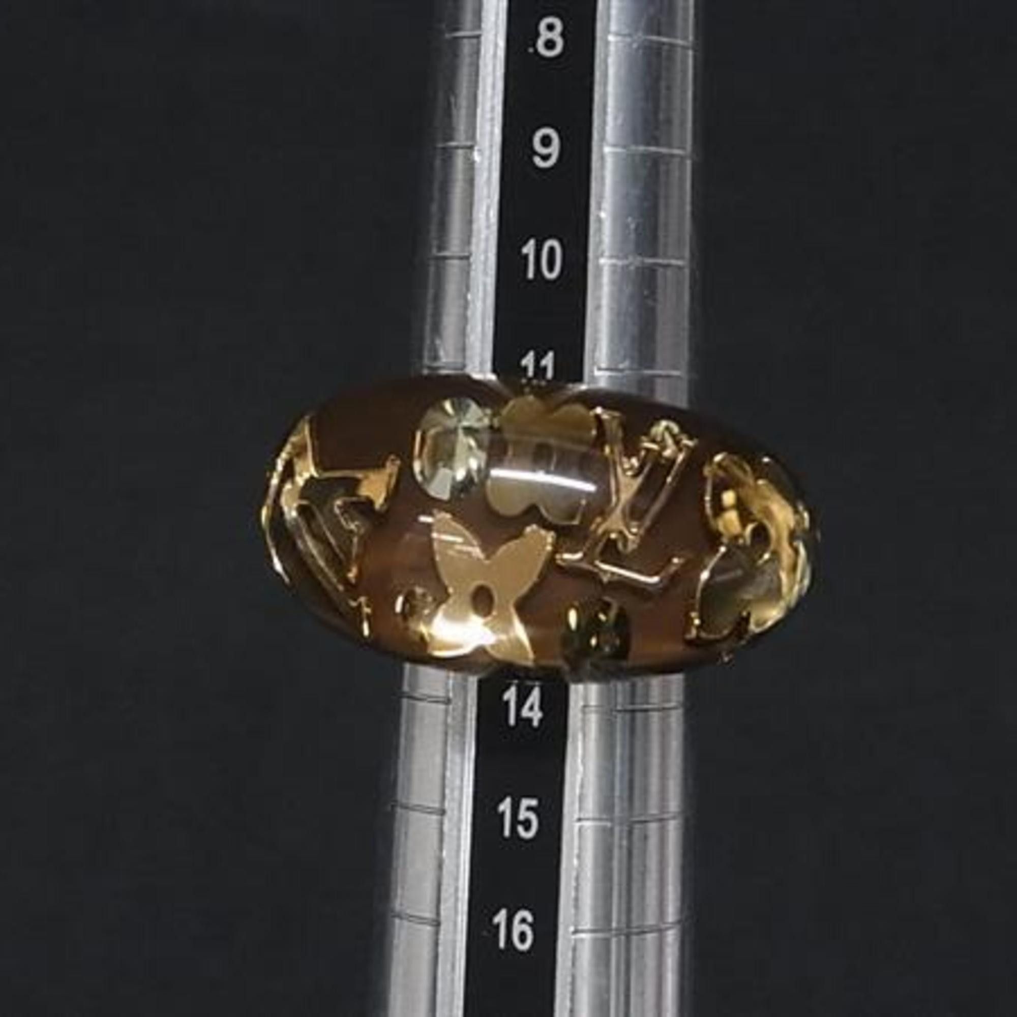 Louis Vuitton LOUIS VUITTON Berg Inclusion Ring in Brown Resin for Women Size ONE SIZE - 4 Thumbnail