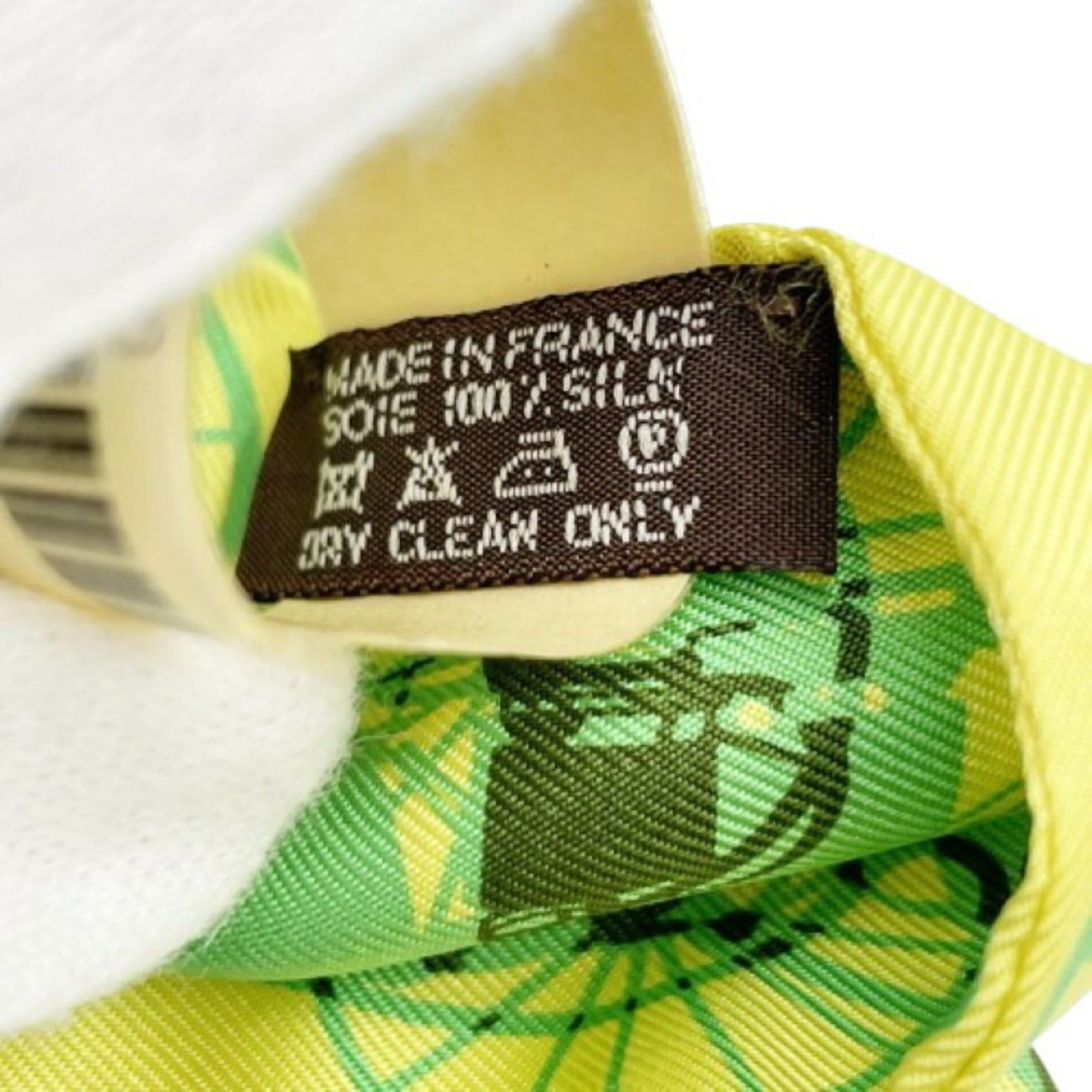 Hermes HERMES Twilly Scarf/Muffler 062455S Citrine, Mint, and Khaki Silk Women's Ribbon Size ONE SIZE - 4 Thumbnail