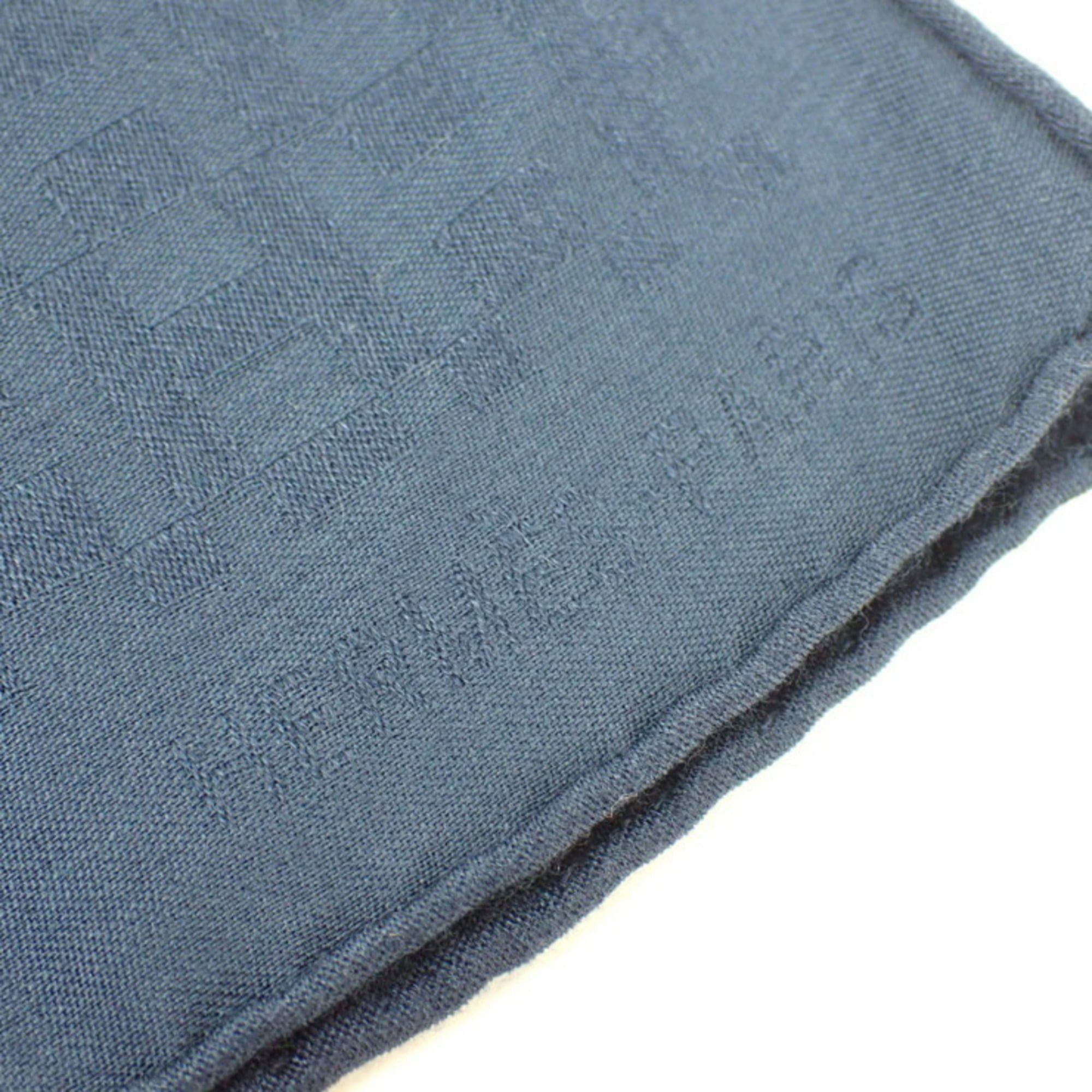 Hermes Hermes scarf/stole in navy, cashmere, wool, and silk for men women Size ONE SIZE - 2 Thumbnail