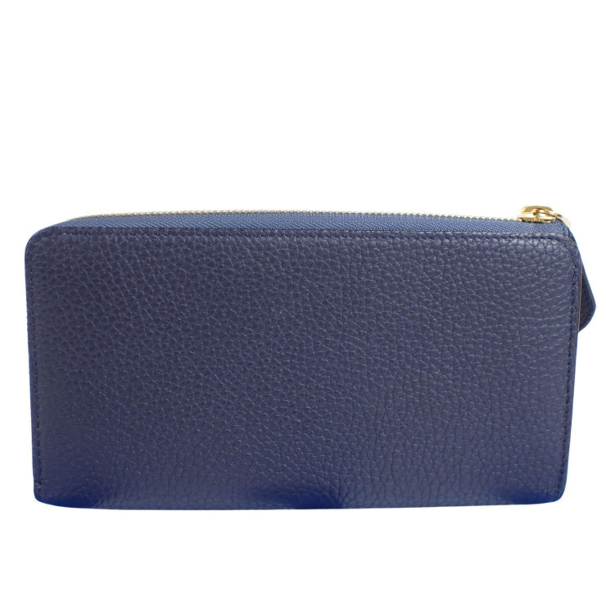 Louis Vuitton Louis Vuitton Portefeuille Comete Long Wallet M68582 Blue Marine Taurillon Leather Women's L-Shaped Size ONE SIZE - 2 Thumbnail