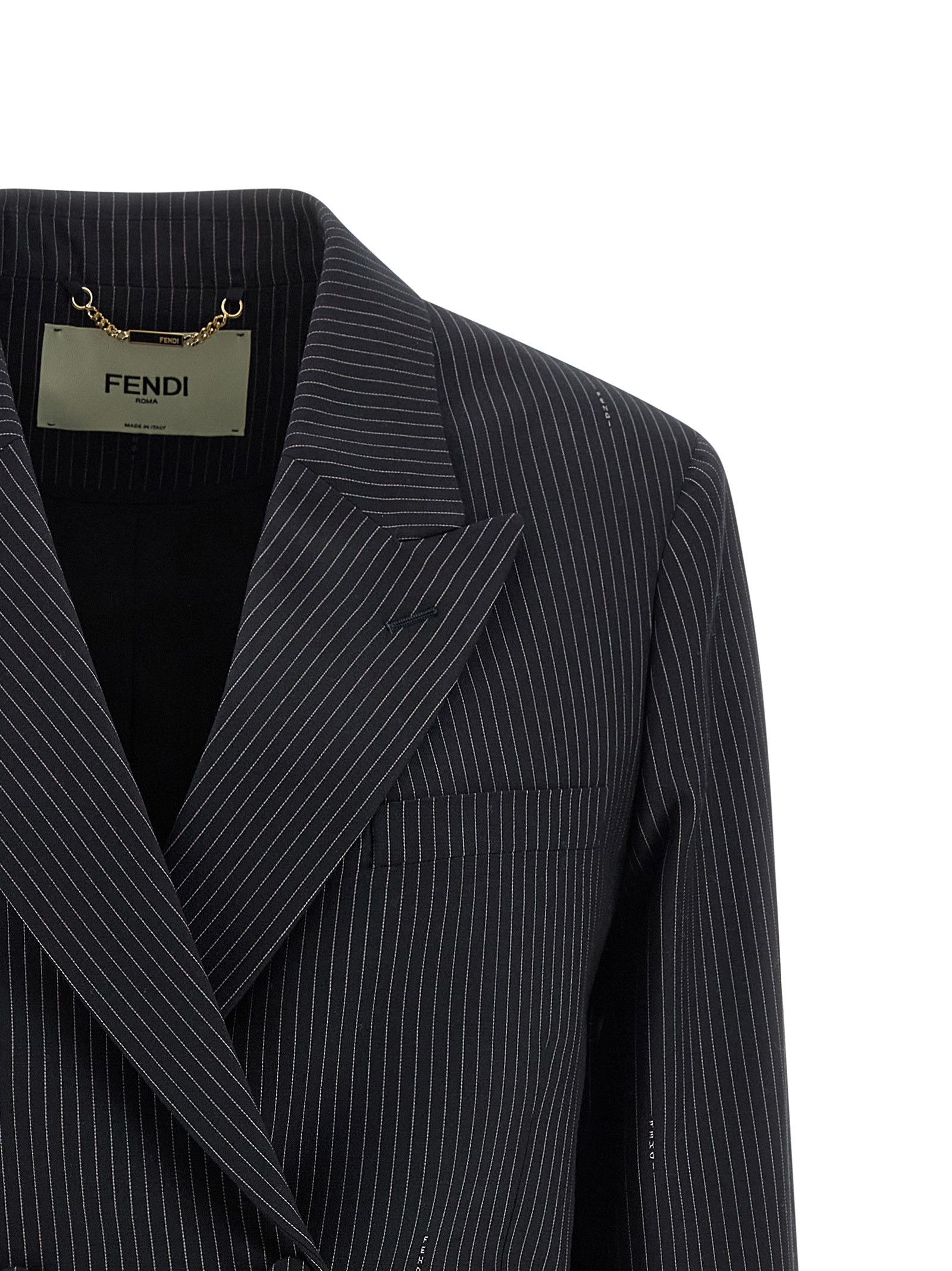 Fendi Pinstripe wool blazer Size XS / US 0-2 / IT 36-38 - 3 Thumbnail