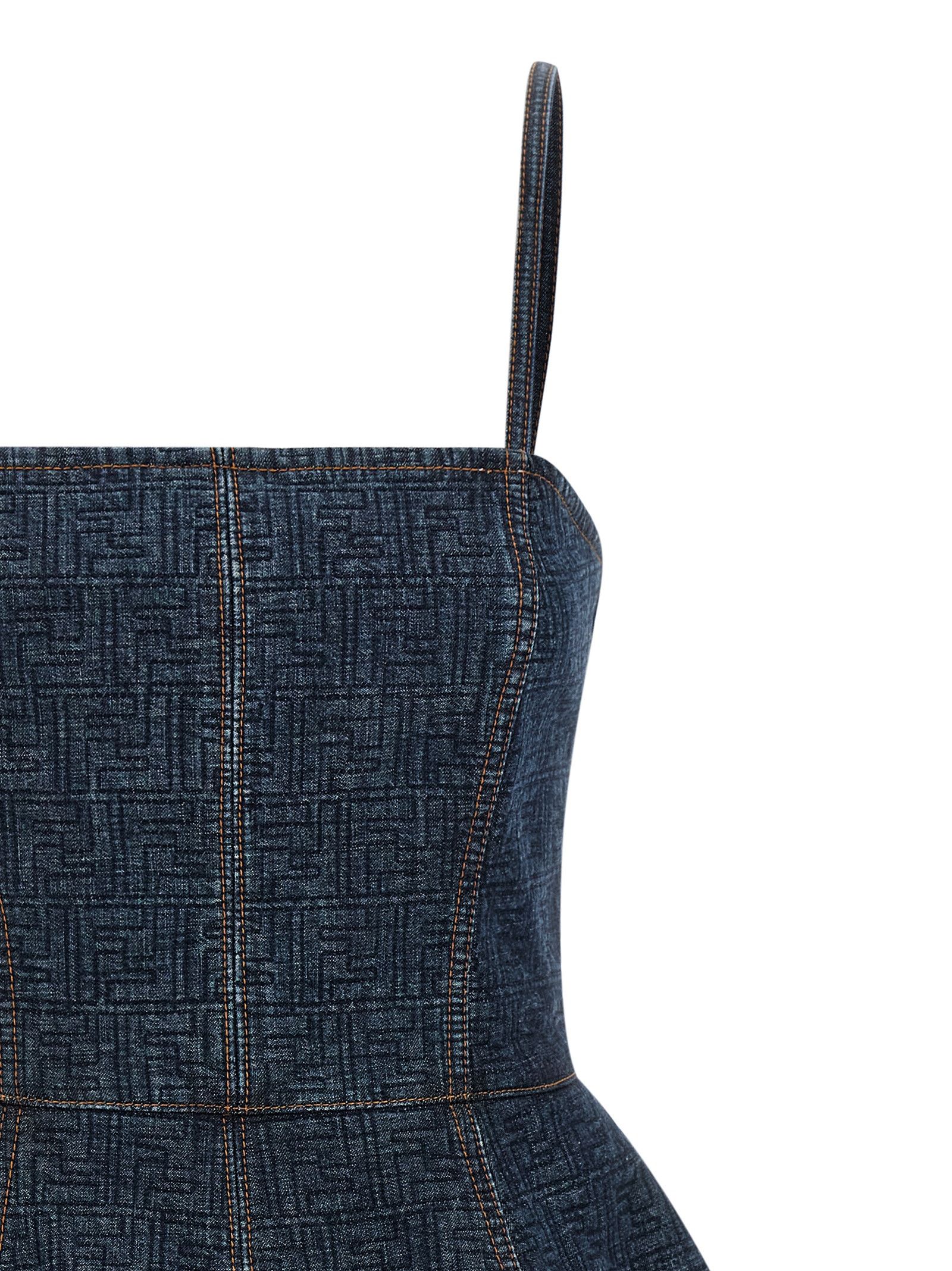 Fendi 'FF' denim dress Size M / US 6-8 / IT 42-44 - 3 Thumbnail