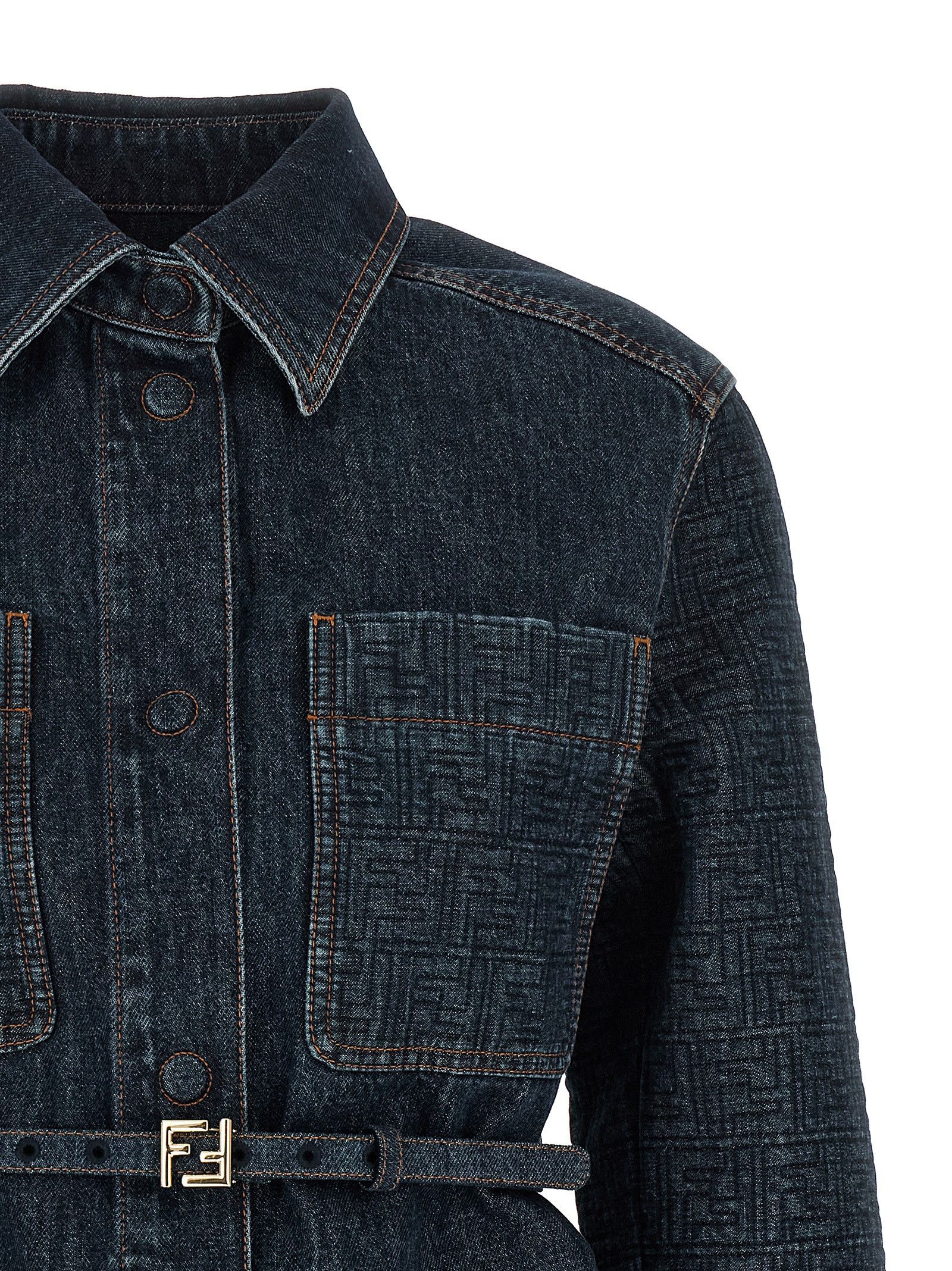 Fendi 'FF' denim jacket Size XS / US 0-2 / IT 36-38 - 3 Thumbnail