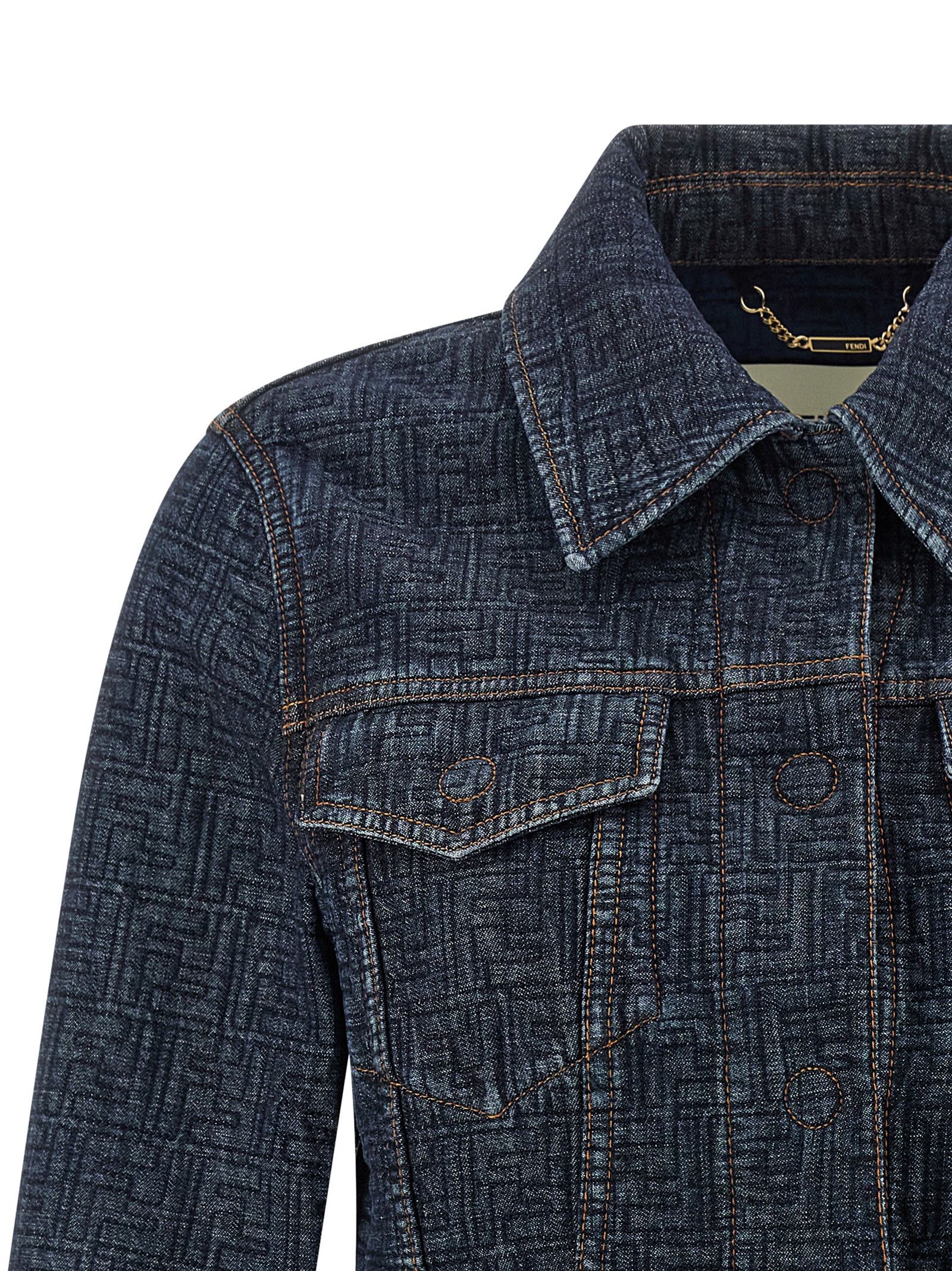 Fendi FF denim bolero jacket Size S / US 4 / IT 40 - 3 Thumbnail