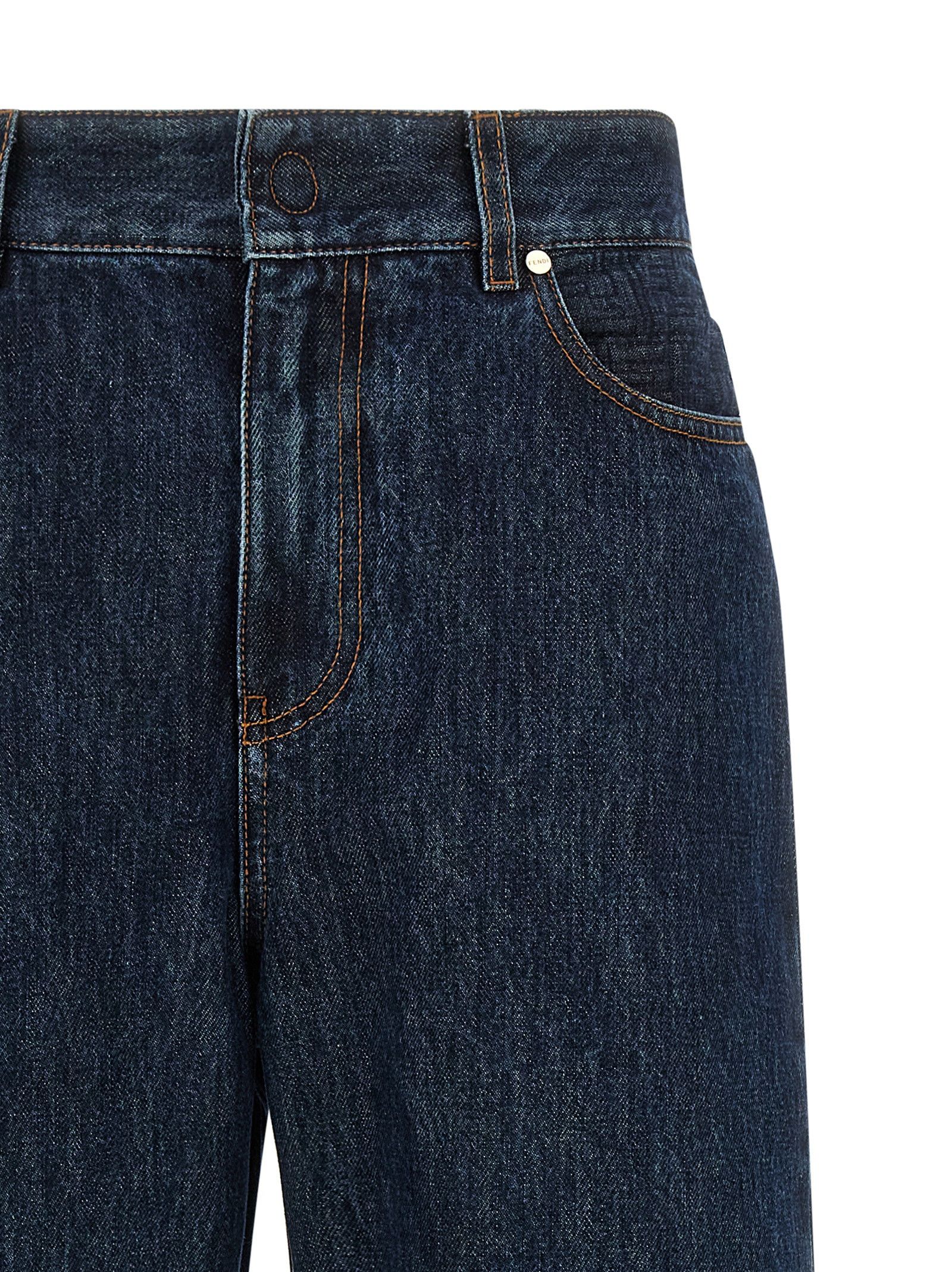 Fendi 'FF' padded jeans Size 27" / US 4 / IT 40 - 3 Thumbnail