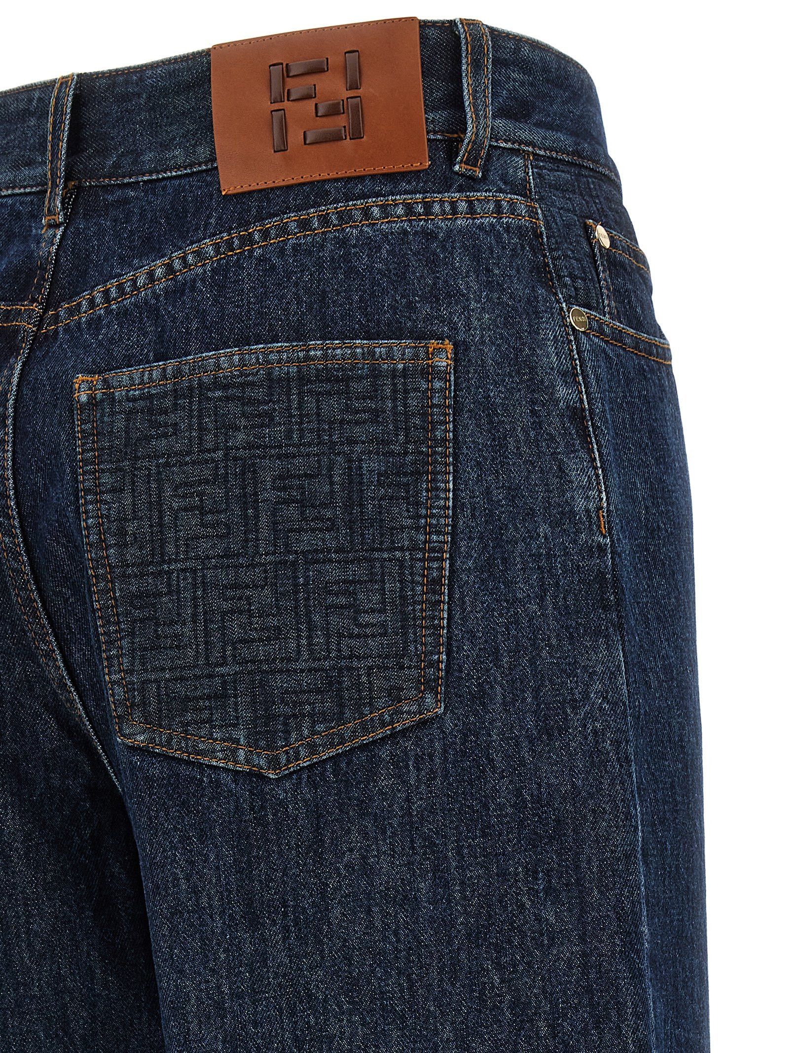 Fendi 'FF' padded jeans Size 30" / US 8 / IT 44 - 4 Thumbnail