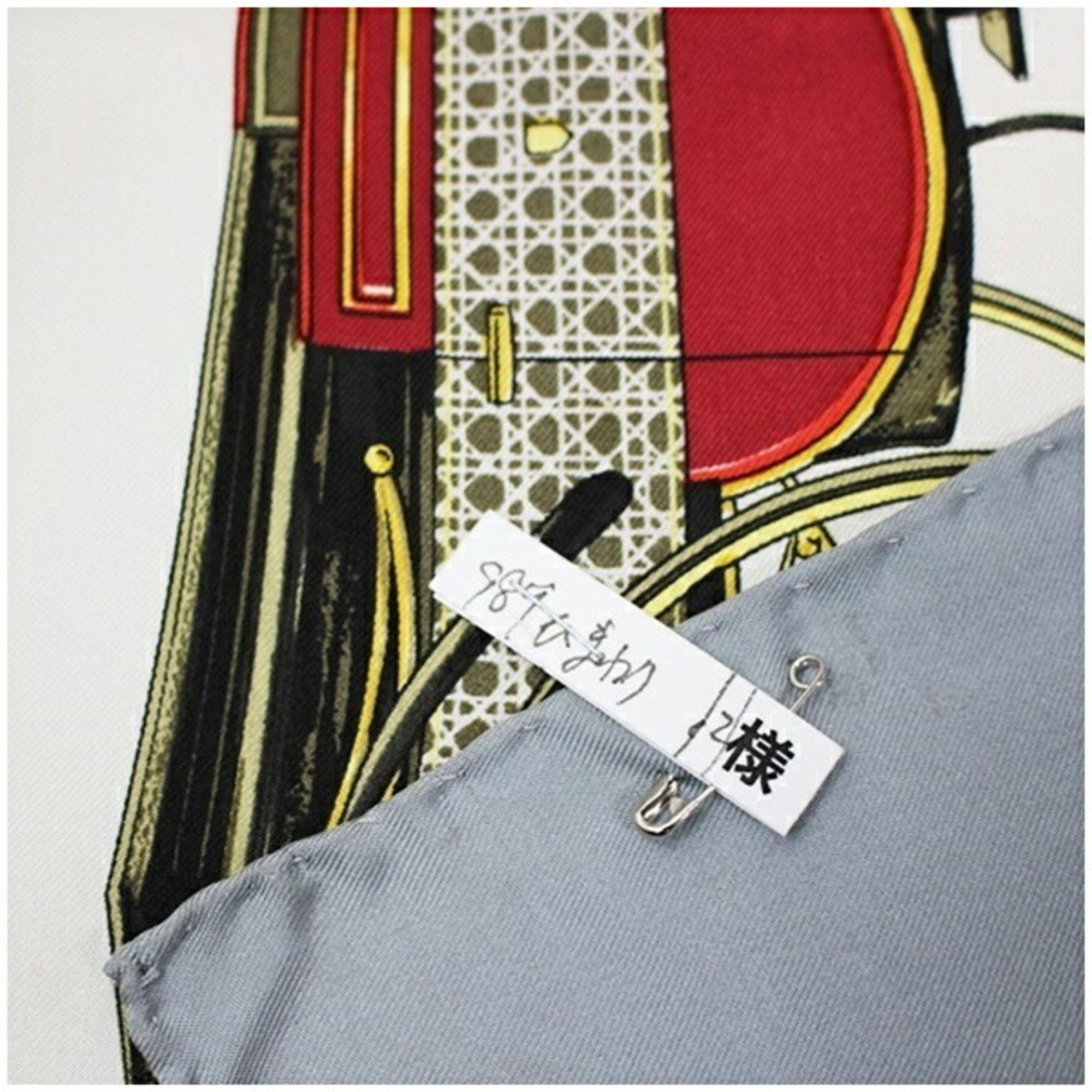 Hermes Hermes scarf/muffler, Carré 90 "Les Voitures a Transformation" foldable covered wagon, HERMES for women Size ONE SIZE - 5 Thumbnail